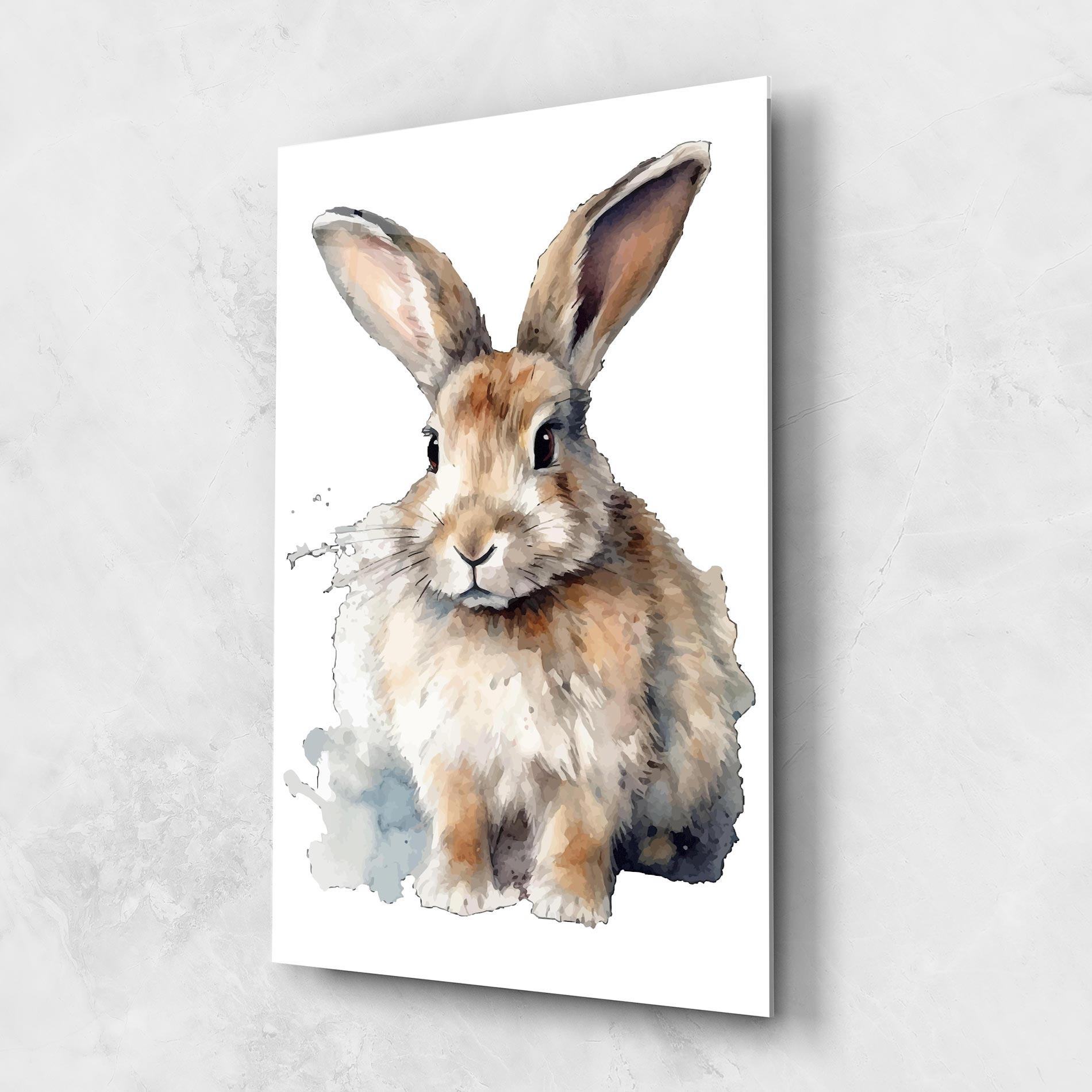 Üvegkép Watercolor Cute Bunny mockup 1
