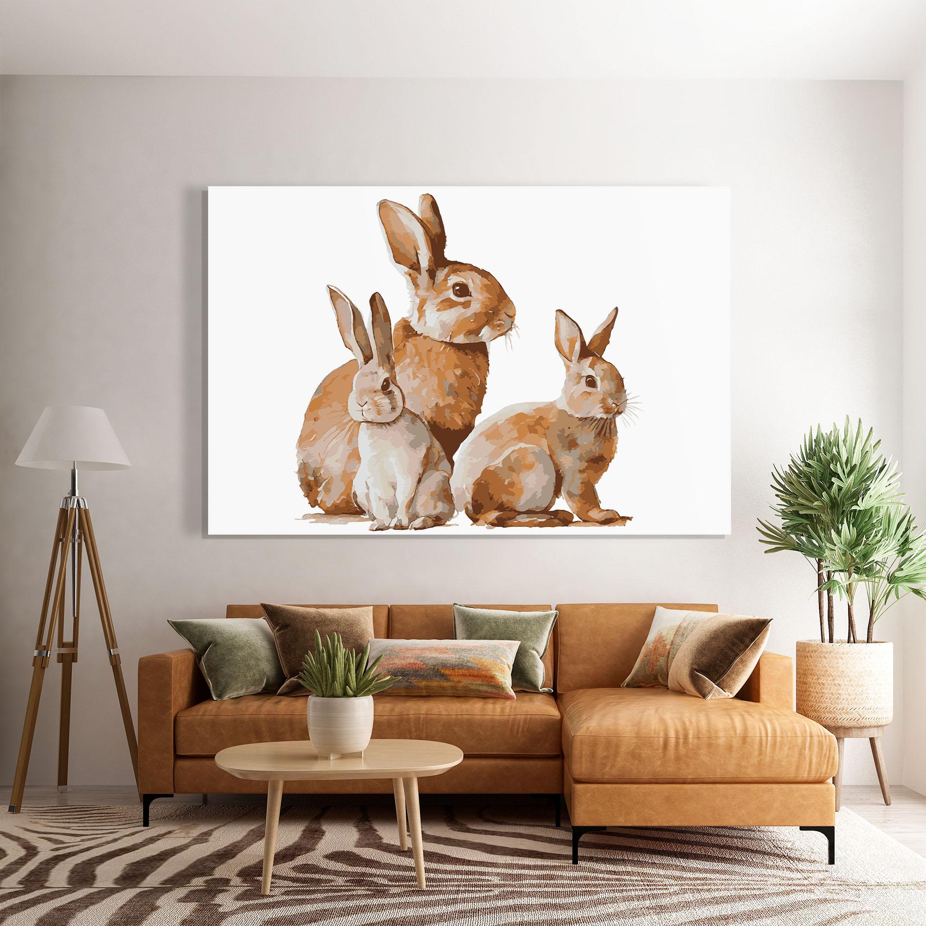 Üvegkép Family Rabbit mockup 7