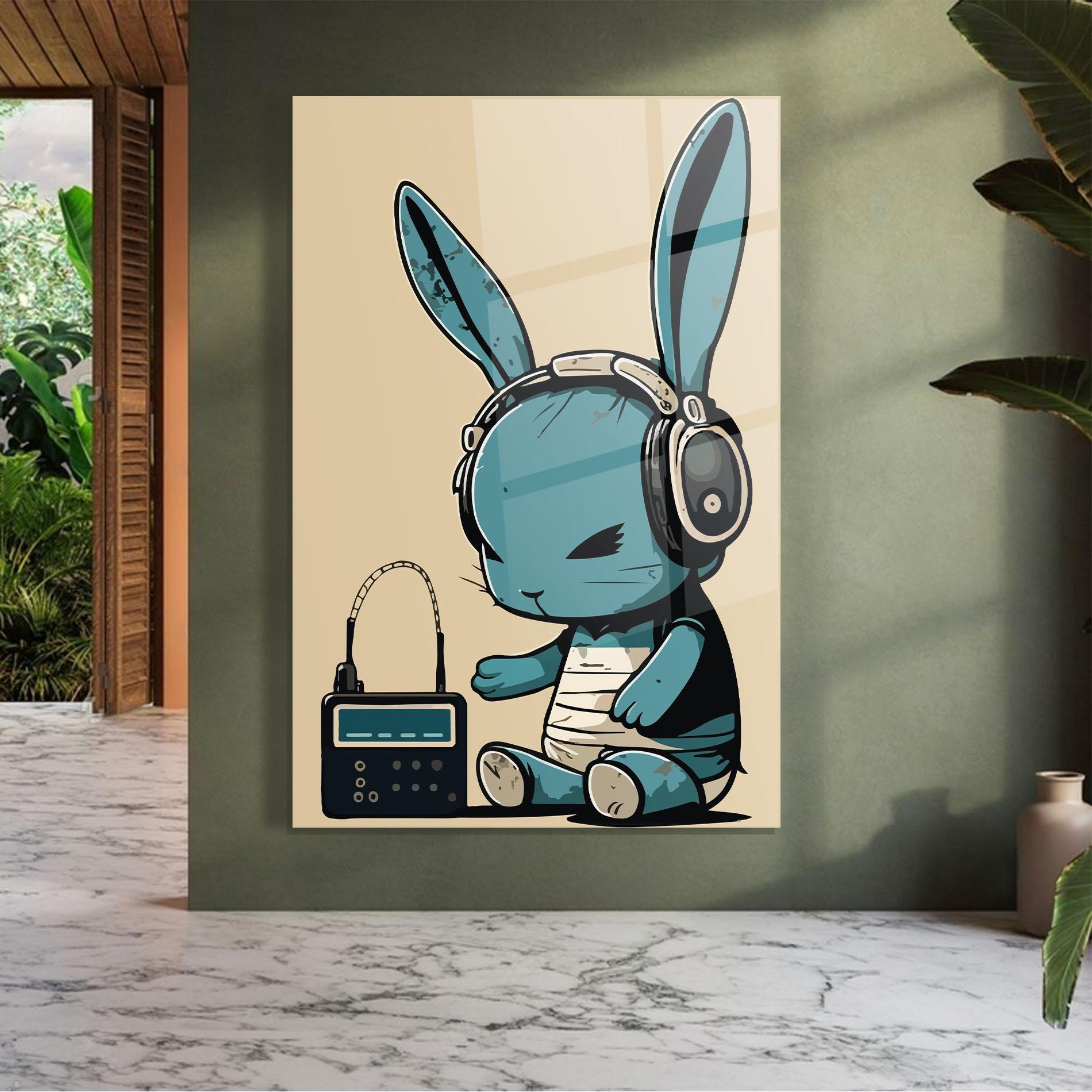 Üvegkép Blue Baby Bunny mockup 7