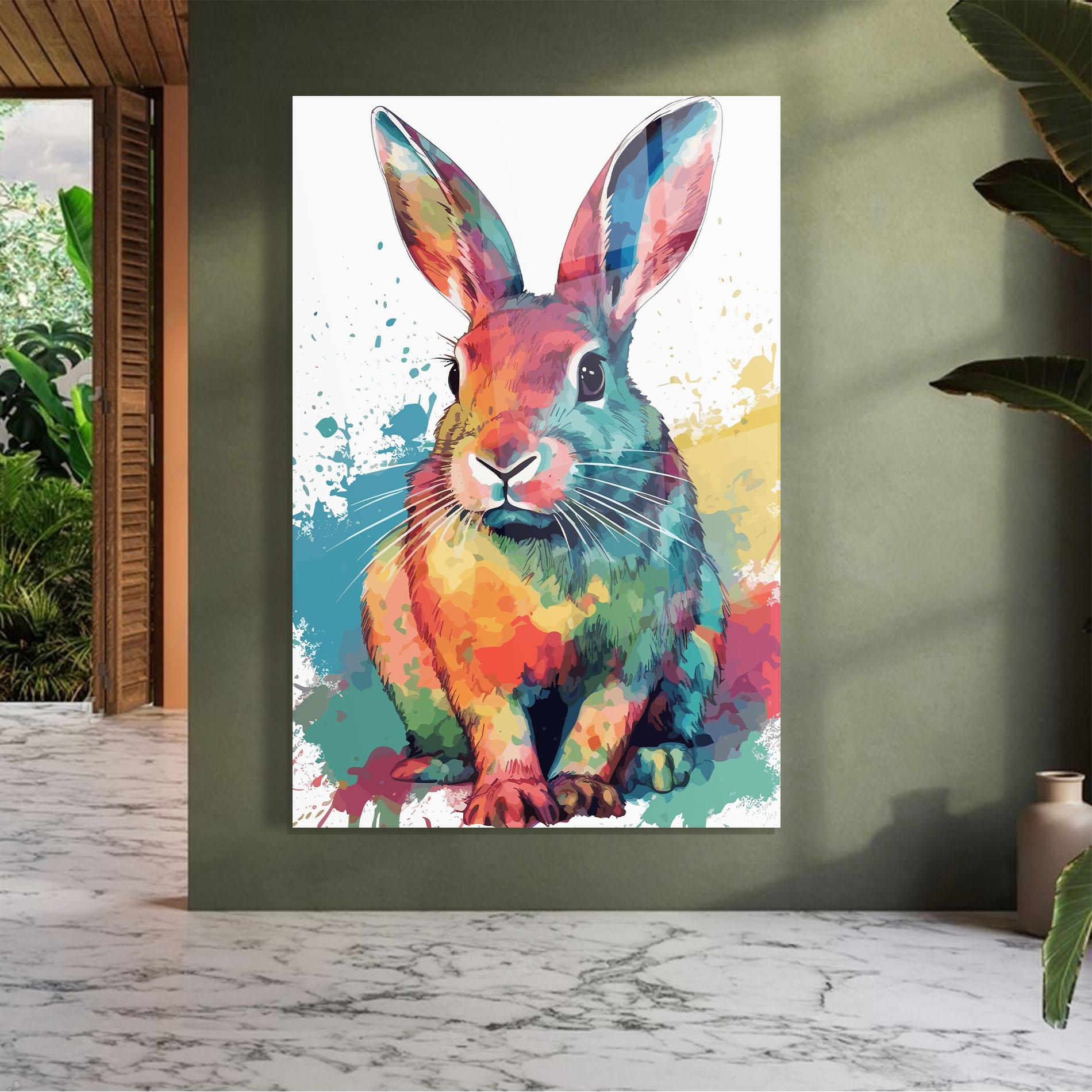 Üvegkép Brush Rabbit mockup 7