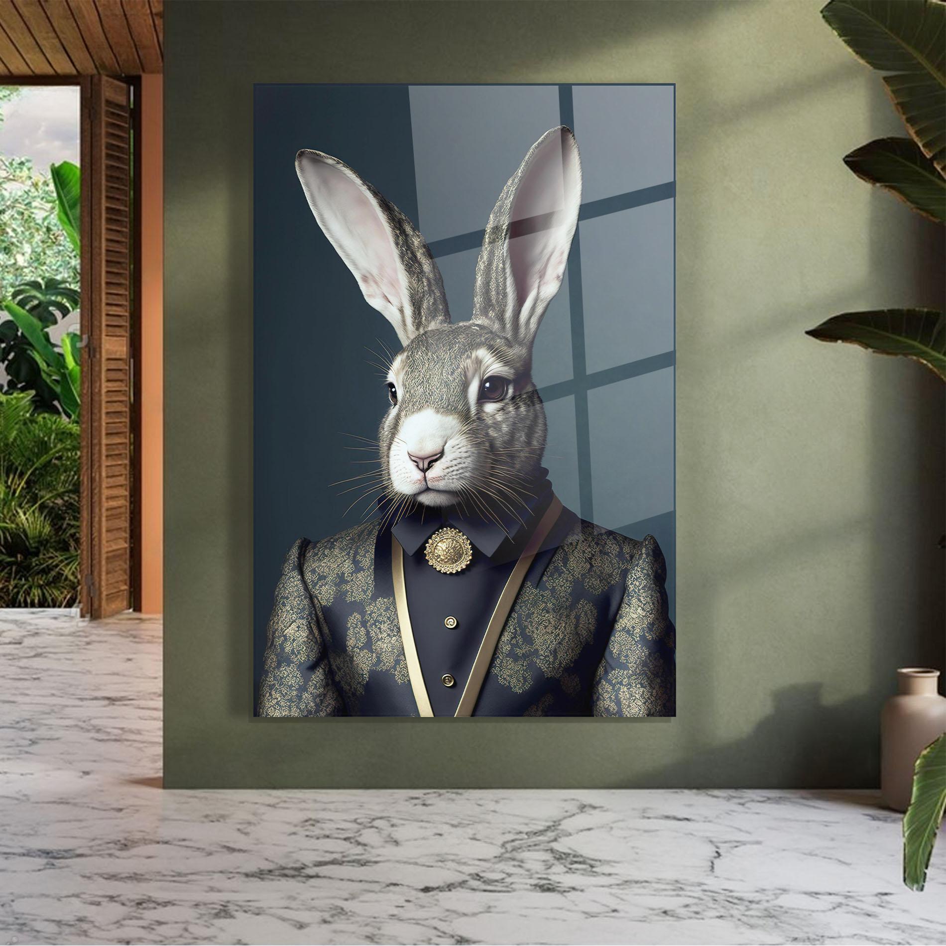 Üvegkép Elegant Rabbit mockup 7