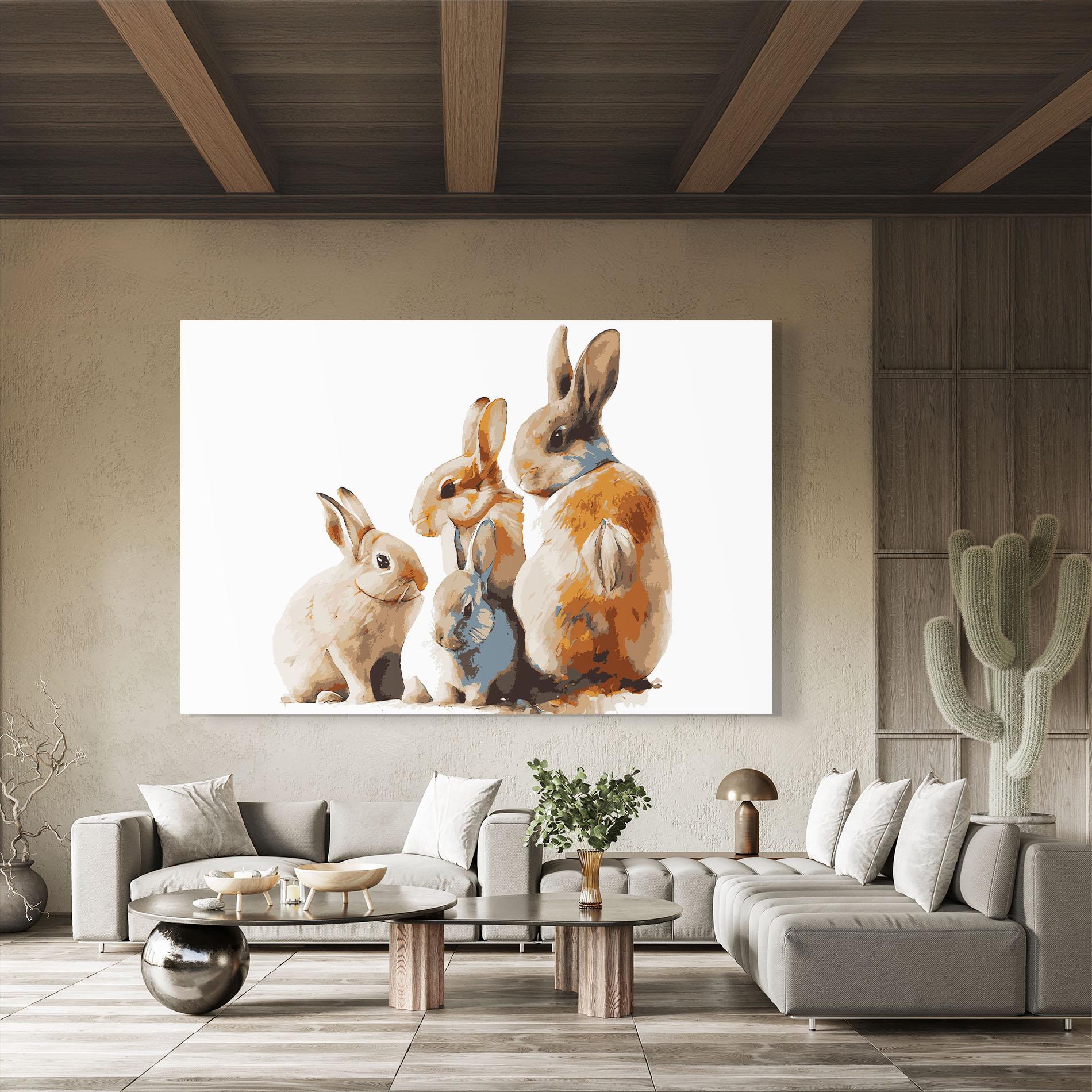 Üvegkép Bunny Family mockup 8