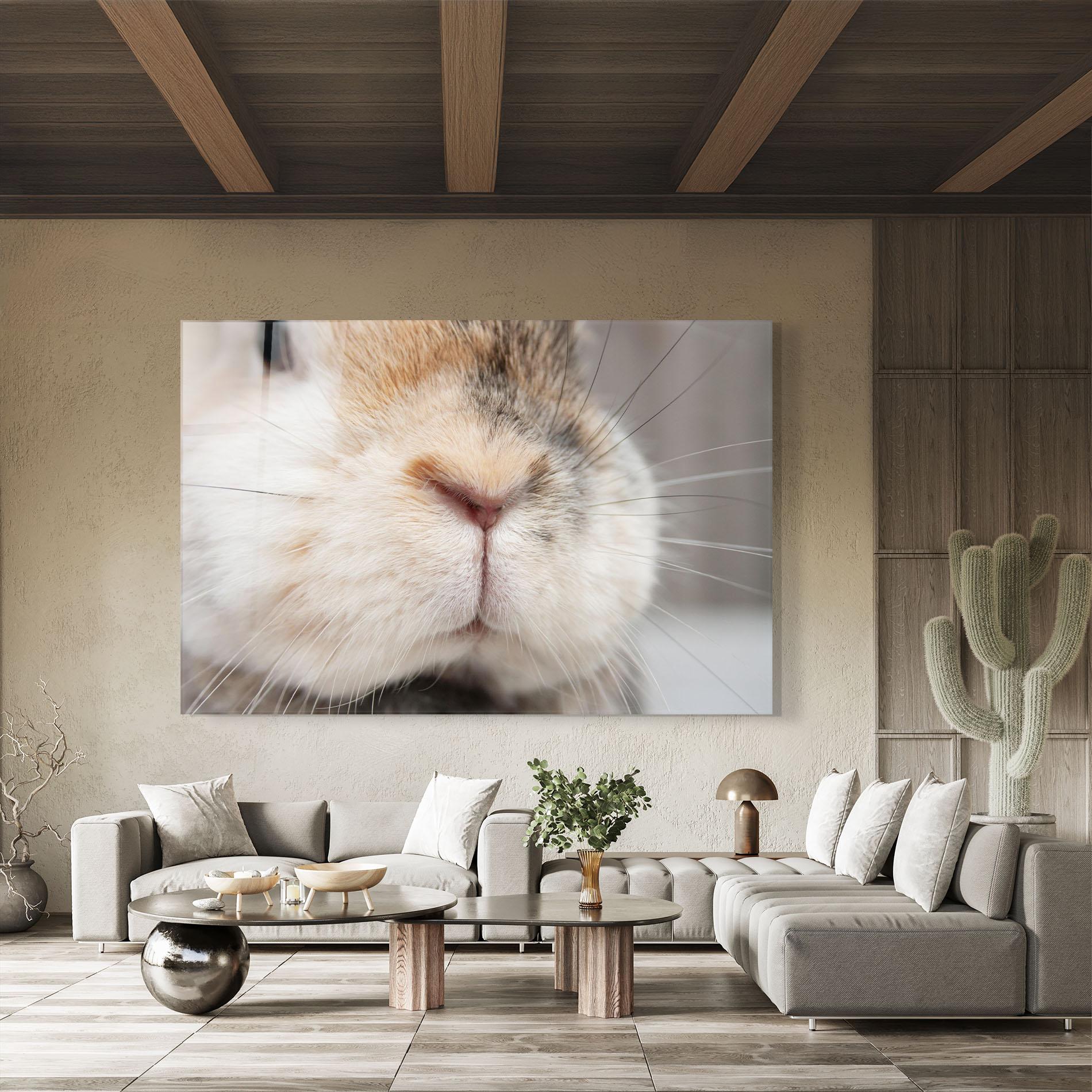 Üvegkép Close Up Bunny mockup 8