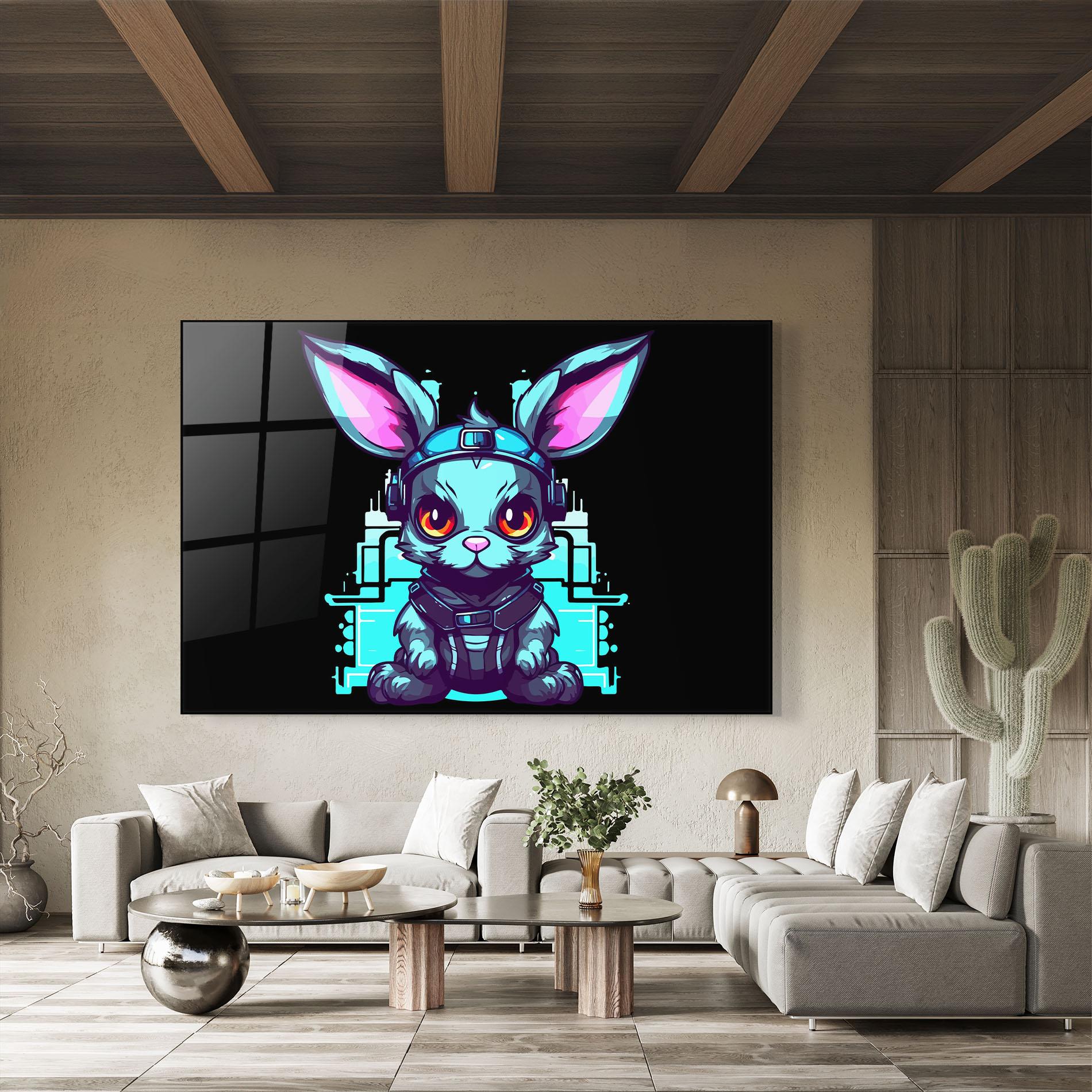 Üvegkép Cyberpunk Rabbit mockup 8