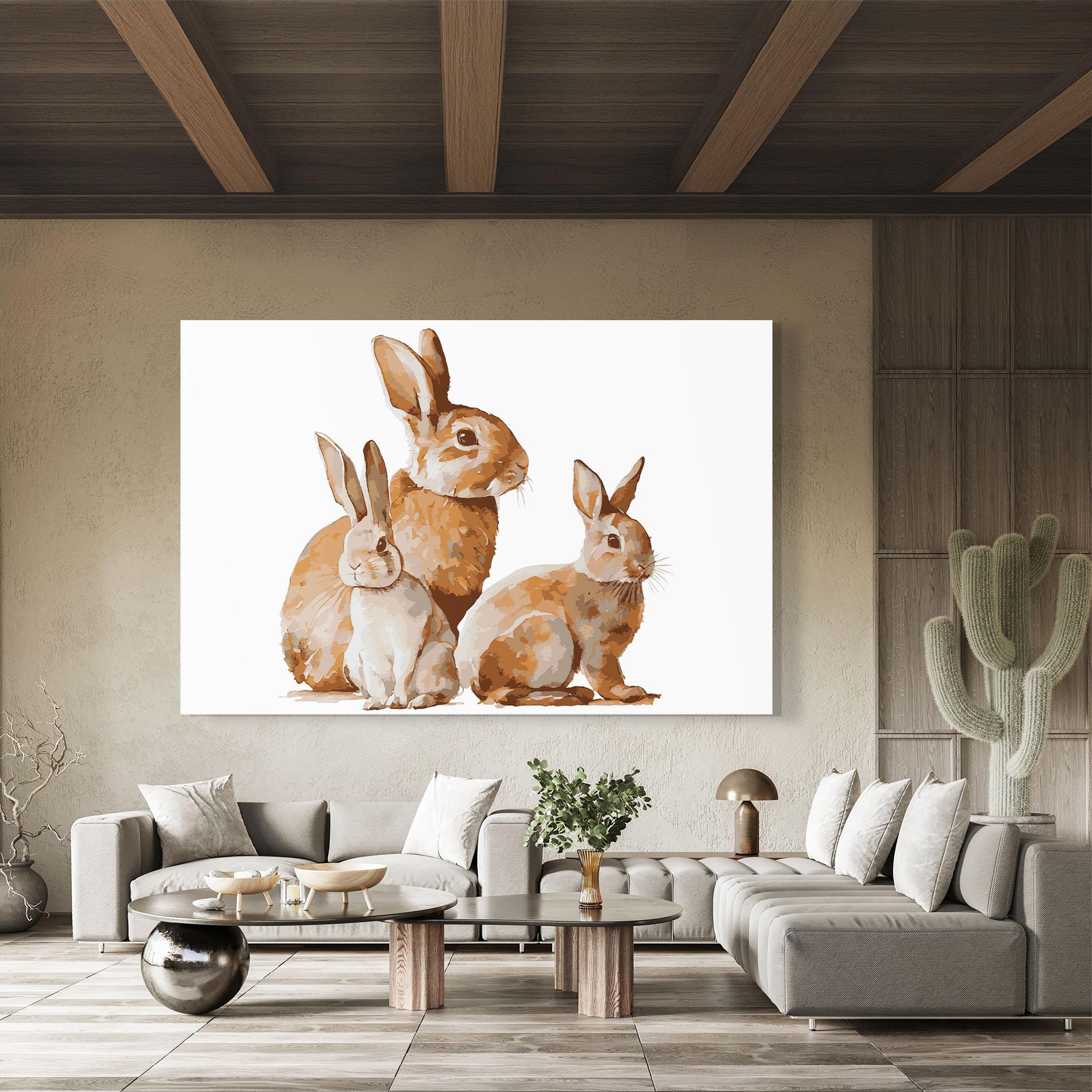 Üvegkép Family Rabbit mockup 8