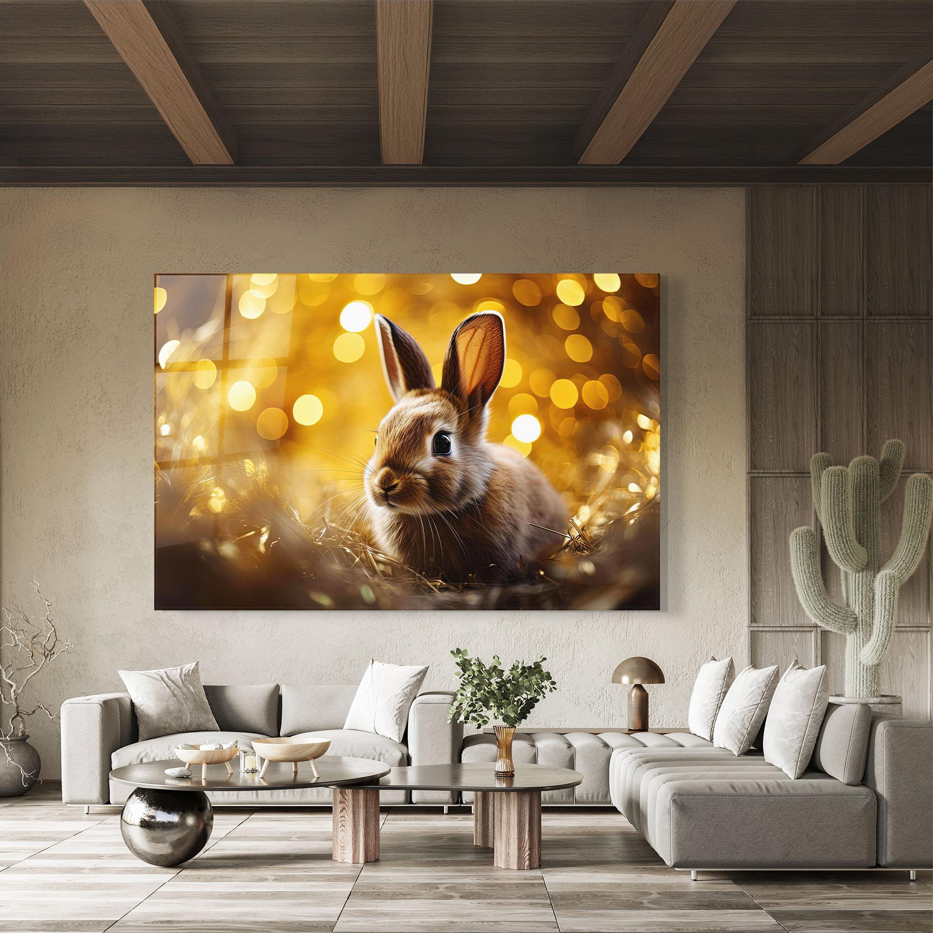 Üvegkép Gold Lights Bunny mockup 8