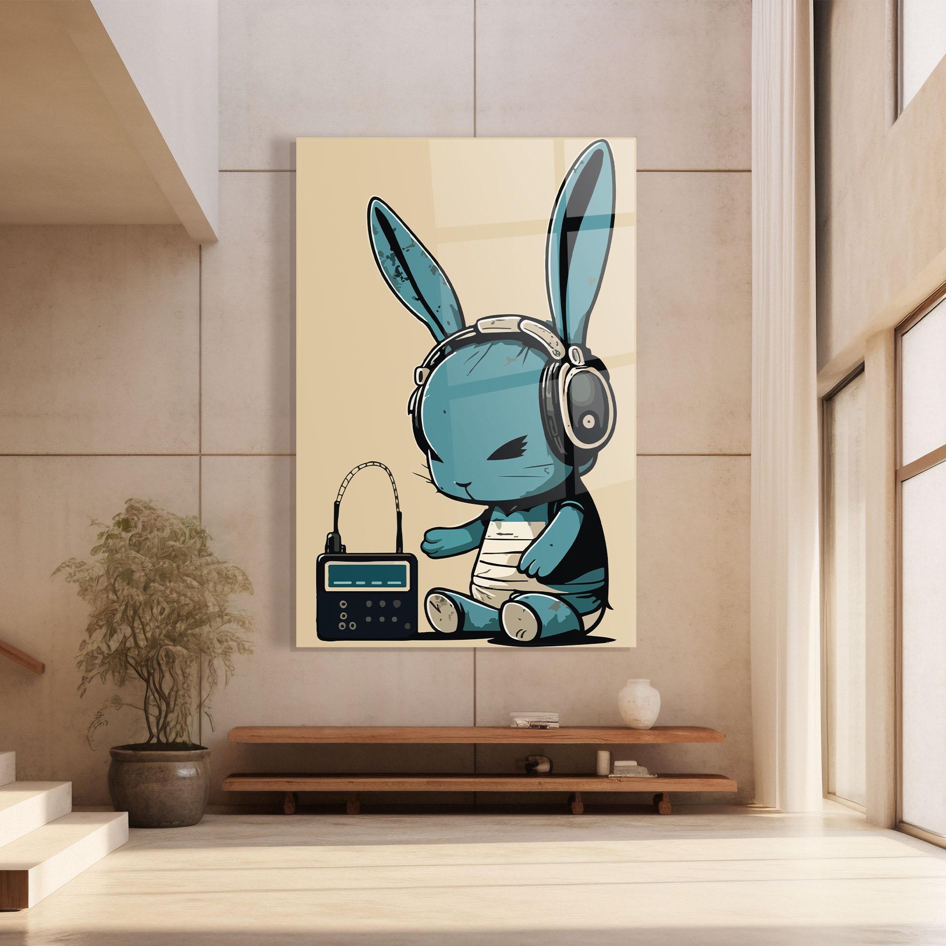 Üvegkép Blue Baby Bunny mockup 8