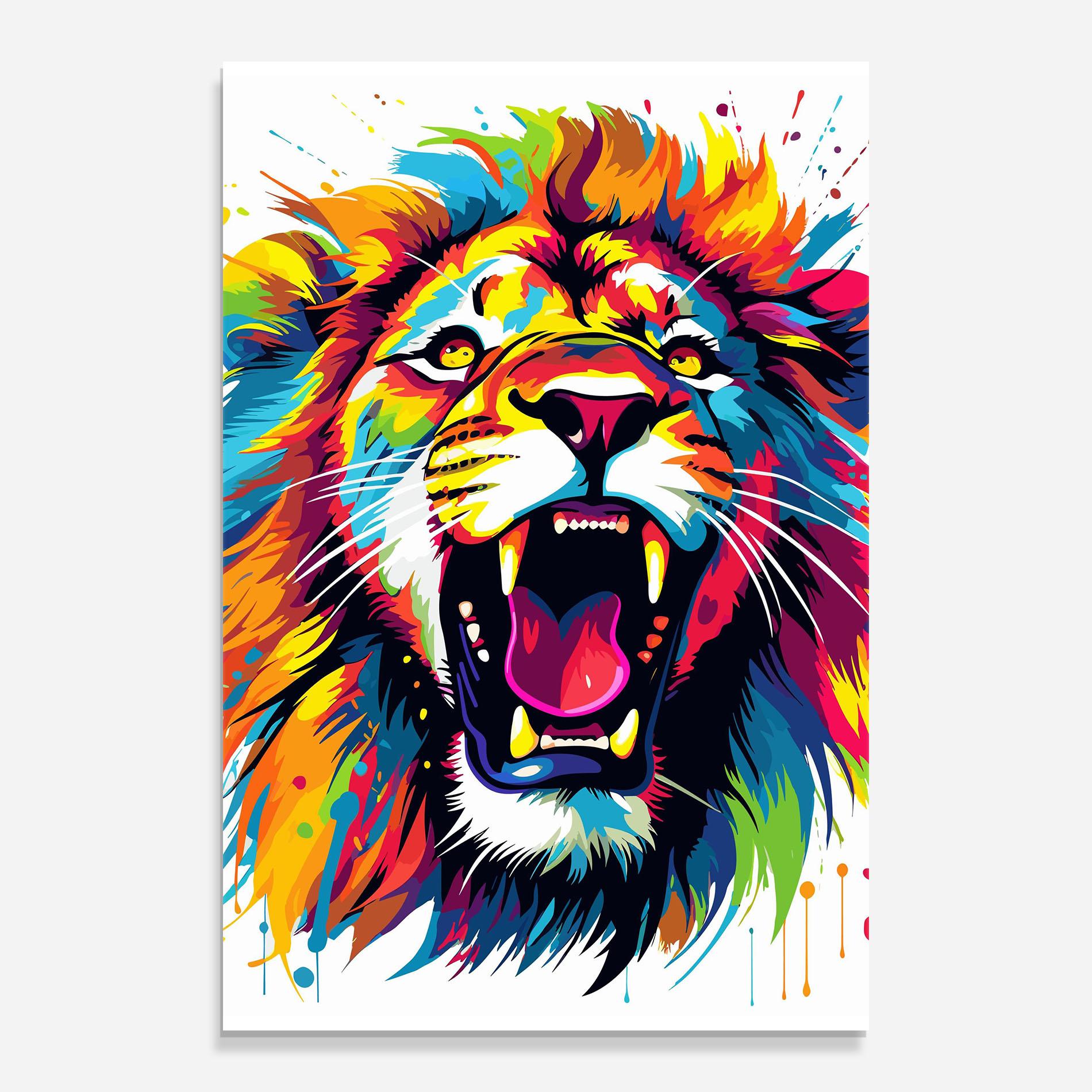 Üvegkép Angry Lion Mix mockup 0