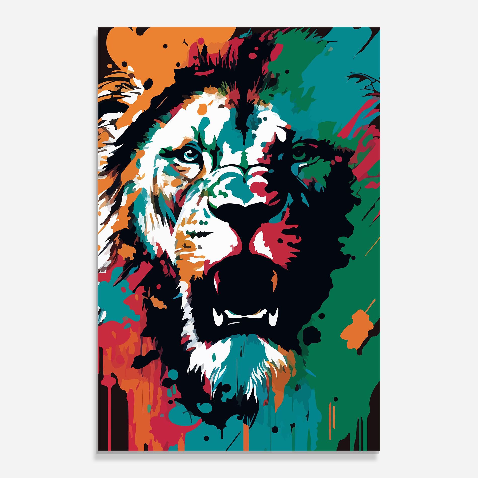Blue Green Lion mockup 0
