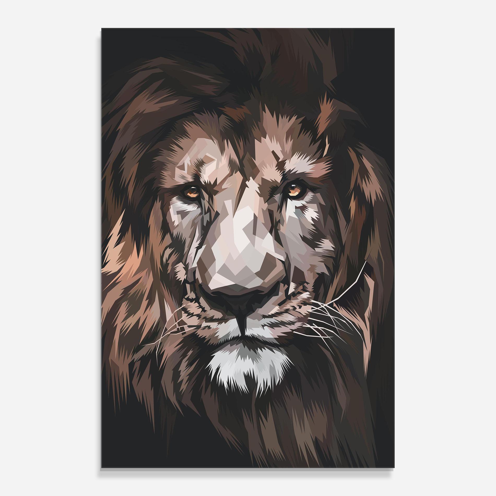 Üvegkép Lion Art Close Up mockup 0