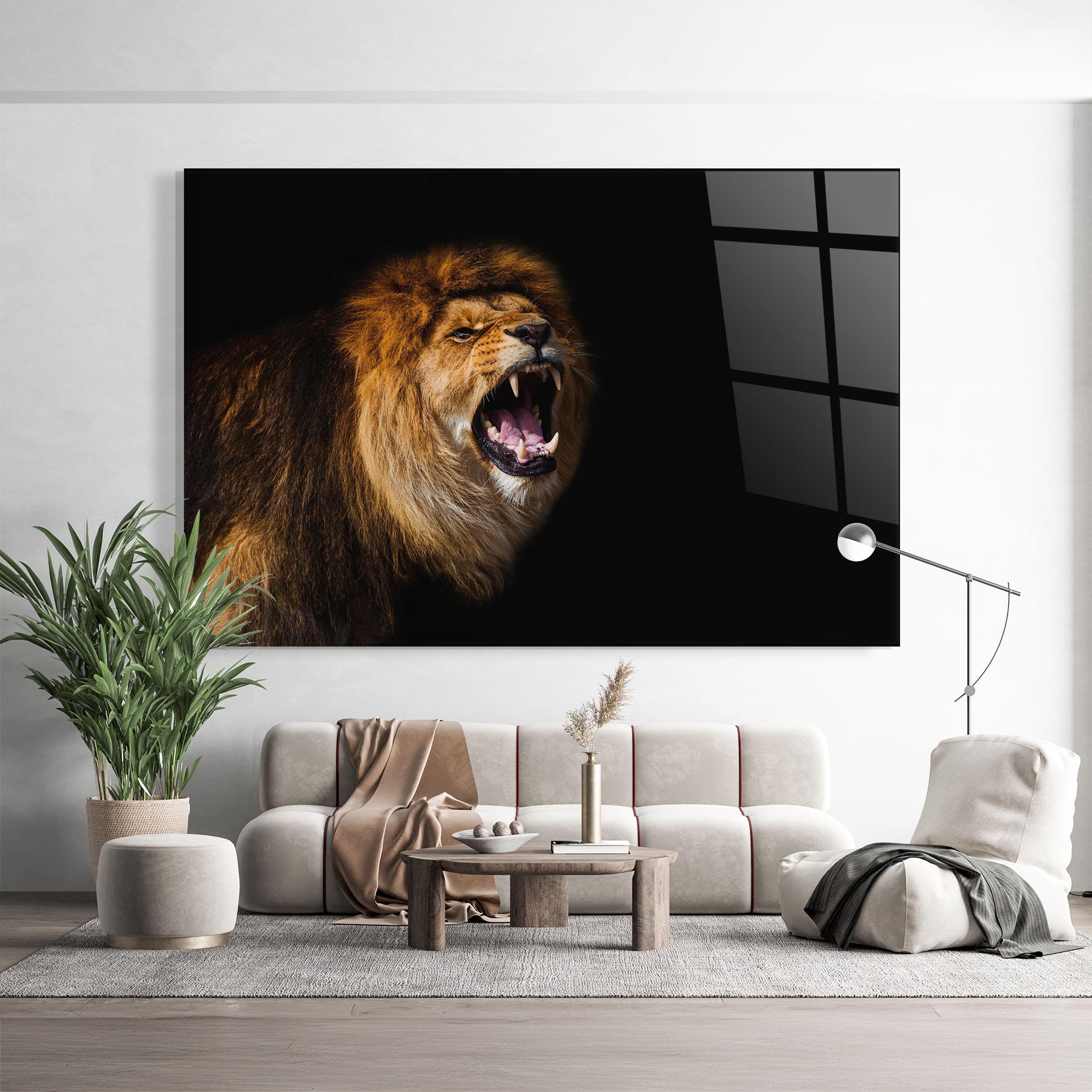 Üvegkép Beautiful Lion Portrait mockup 9