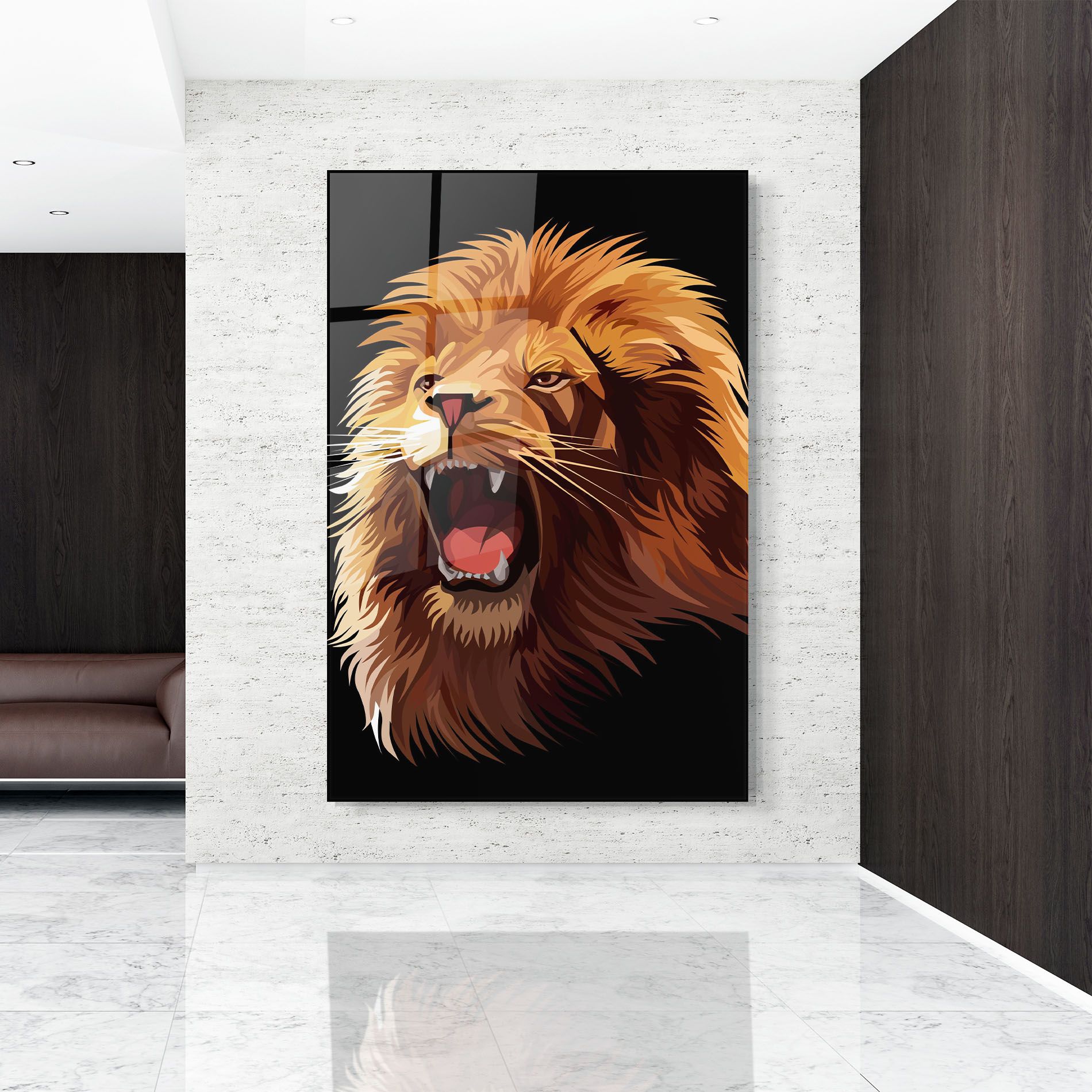 Angry Lion Head mockup 9
