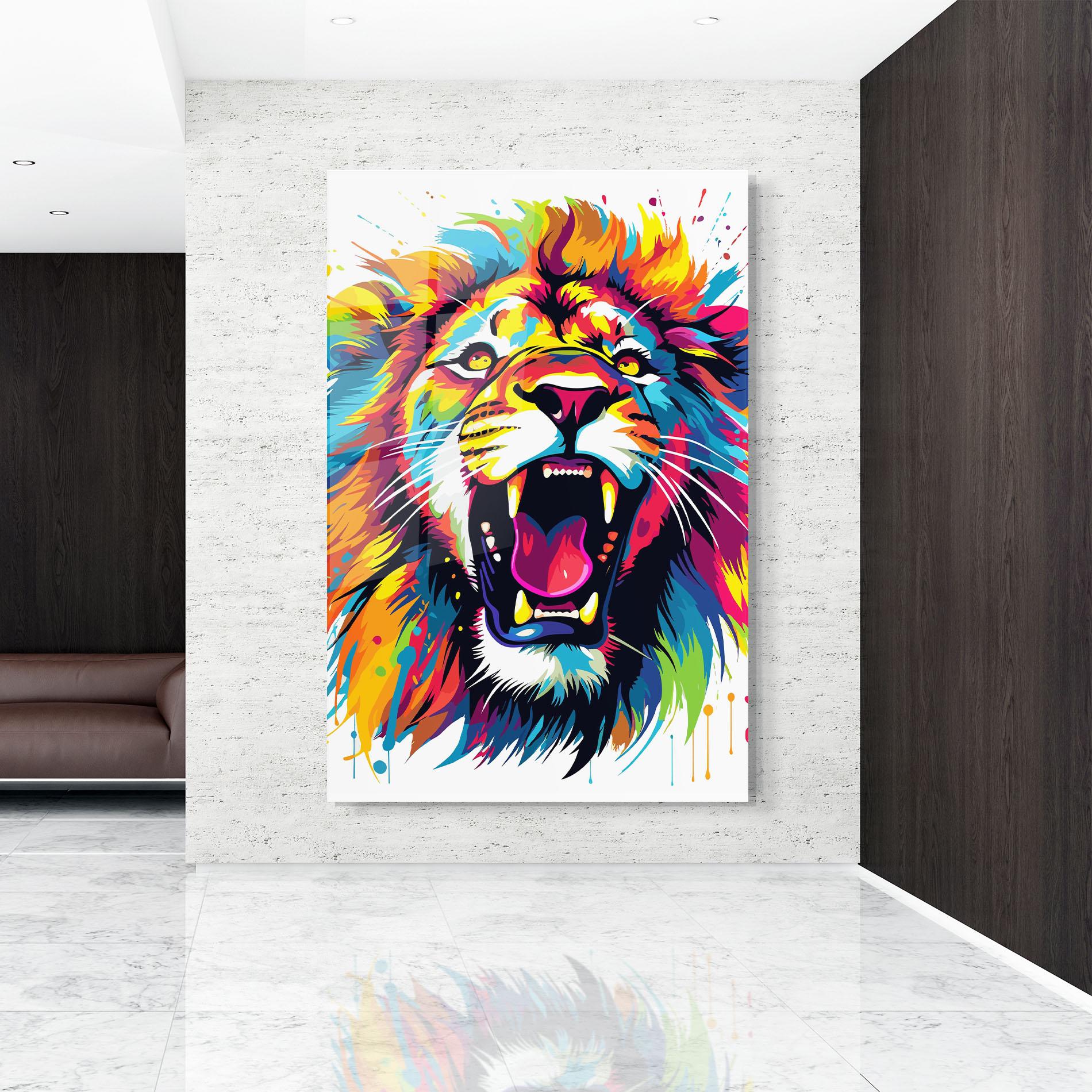Üvegkép Angry Lion Mix mockup 9