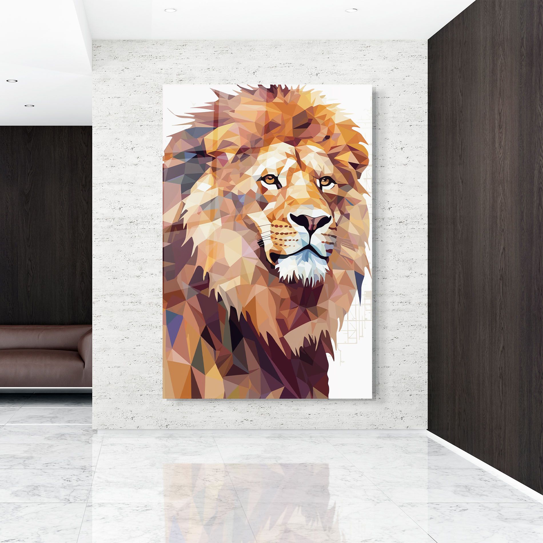 Artistic Lion Head mockup 9