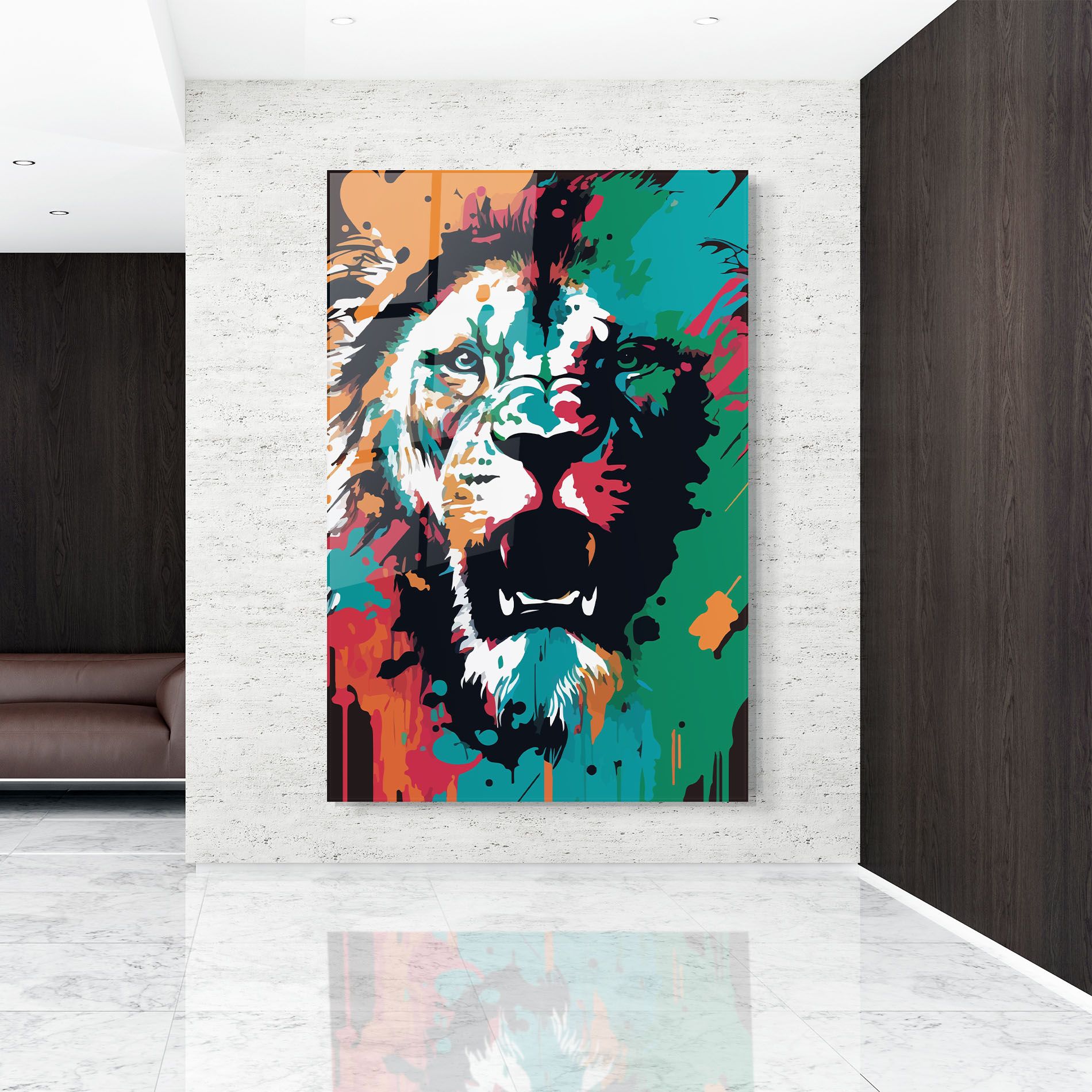 Blue Green Lion mockup 9