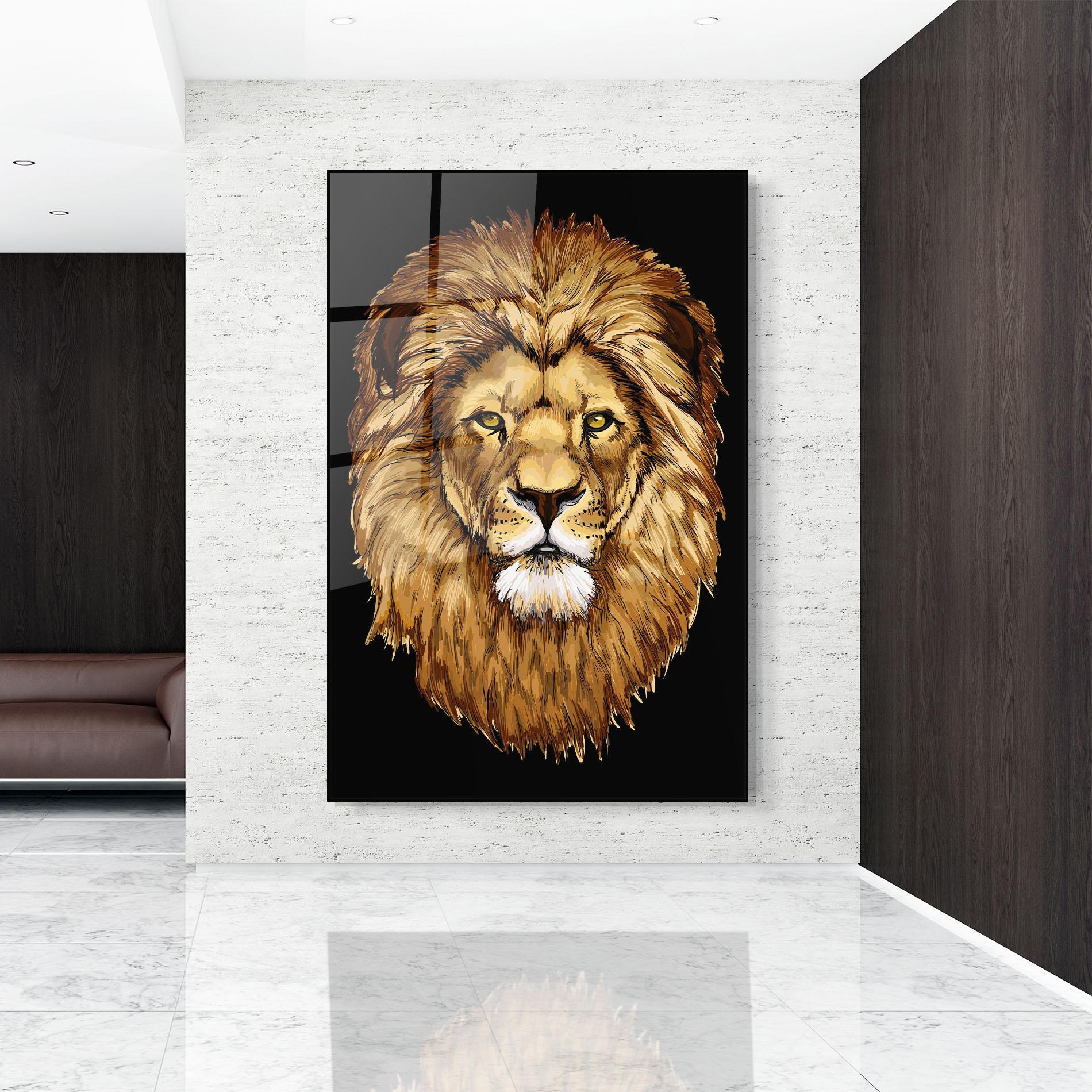 Üvegkép Lion Head mockup 9