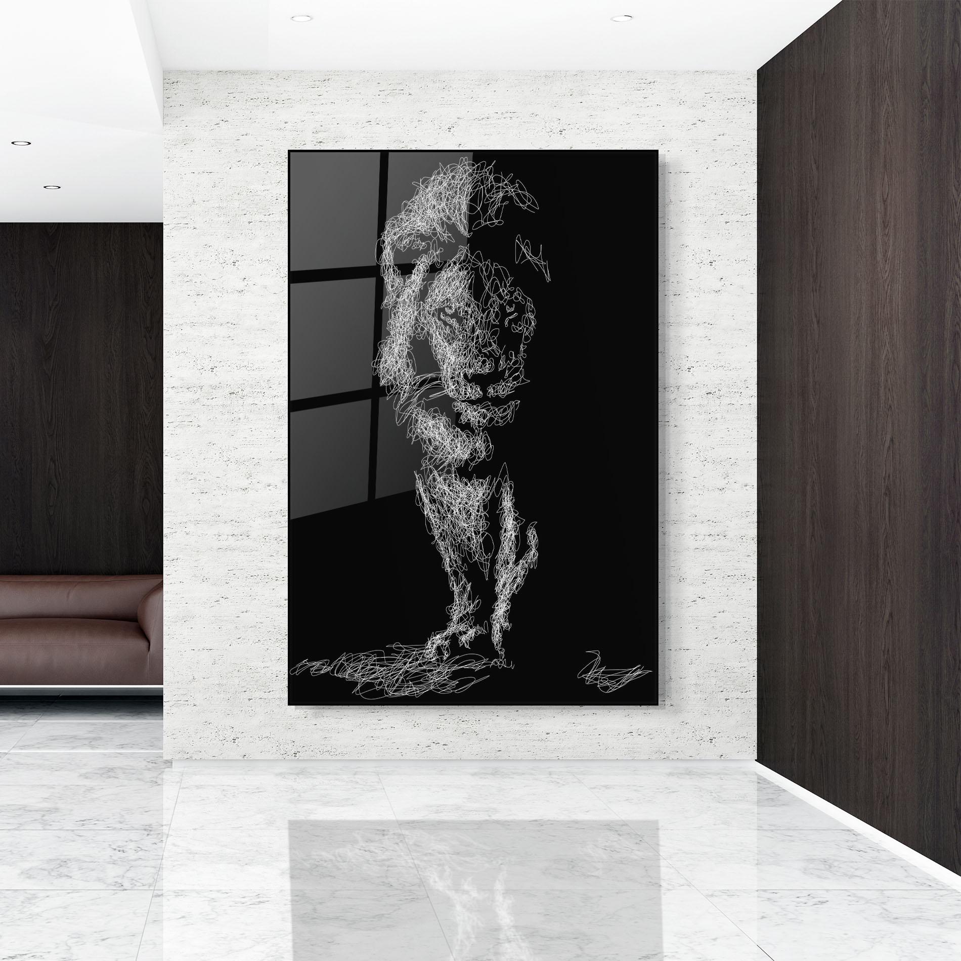 Üvegkép Lion Signature mockup 9