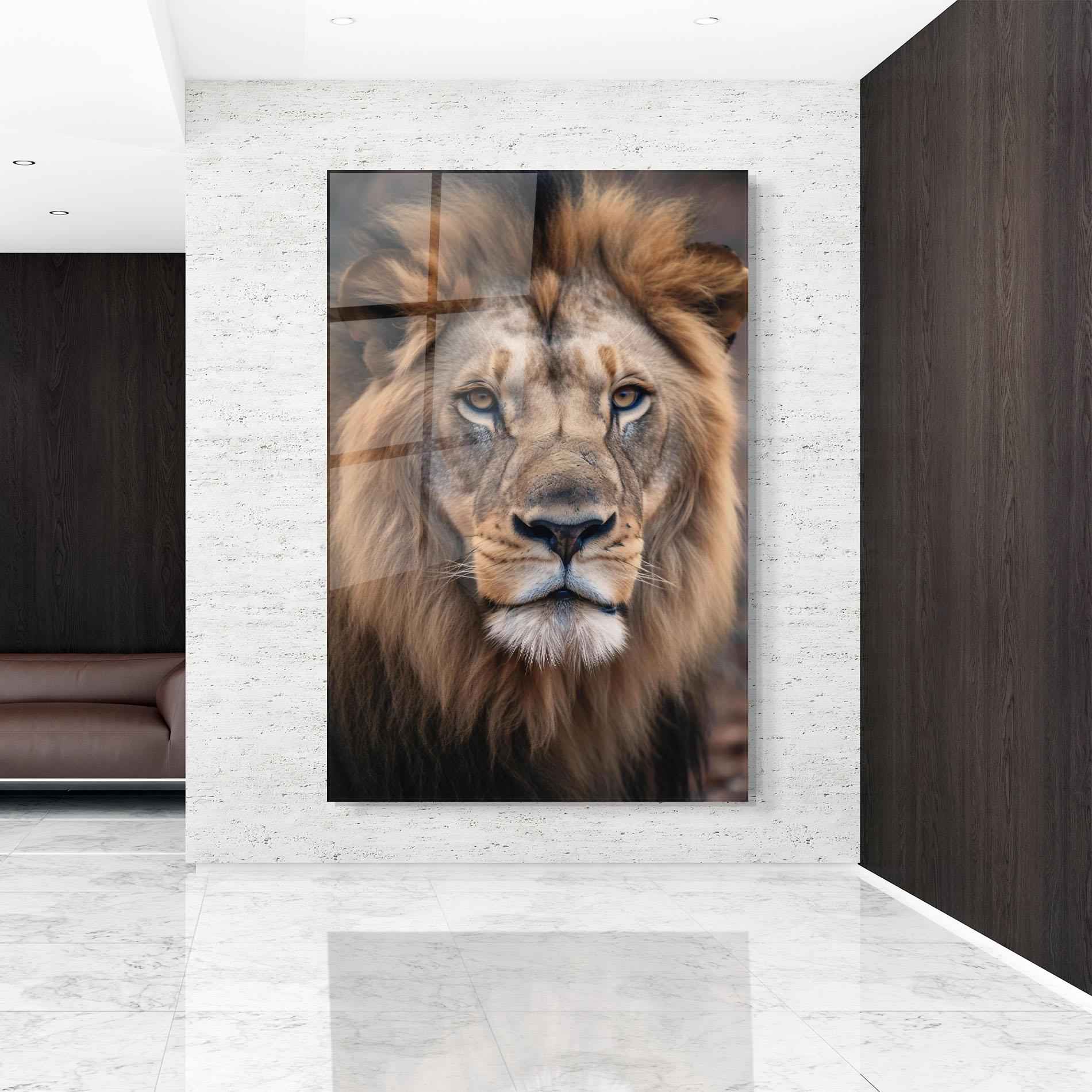 Üvegkép Wild Lion View mockup 9