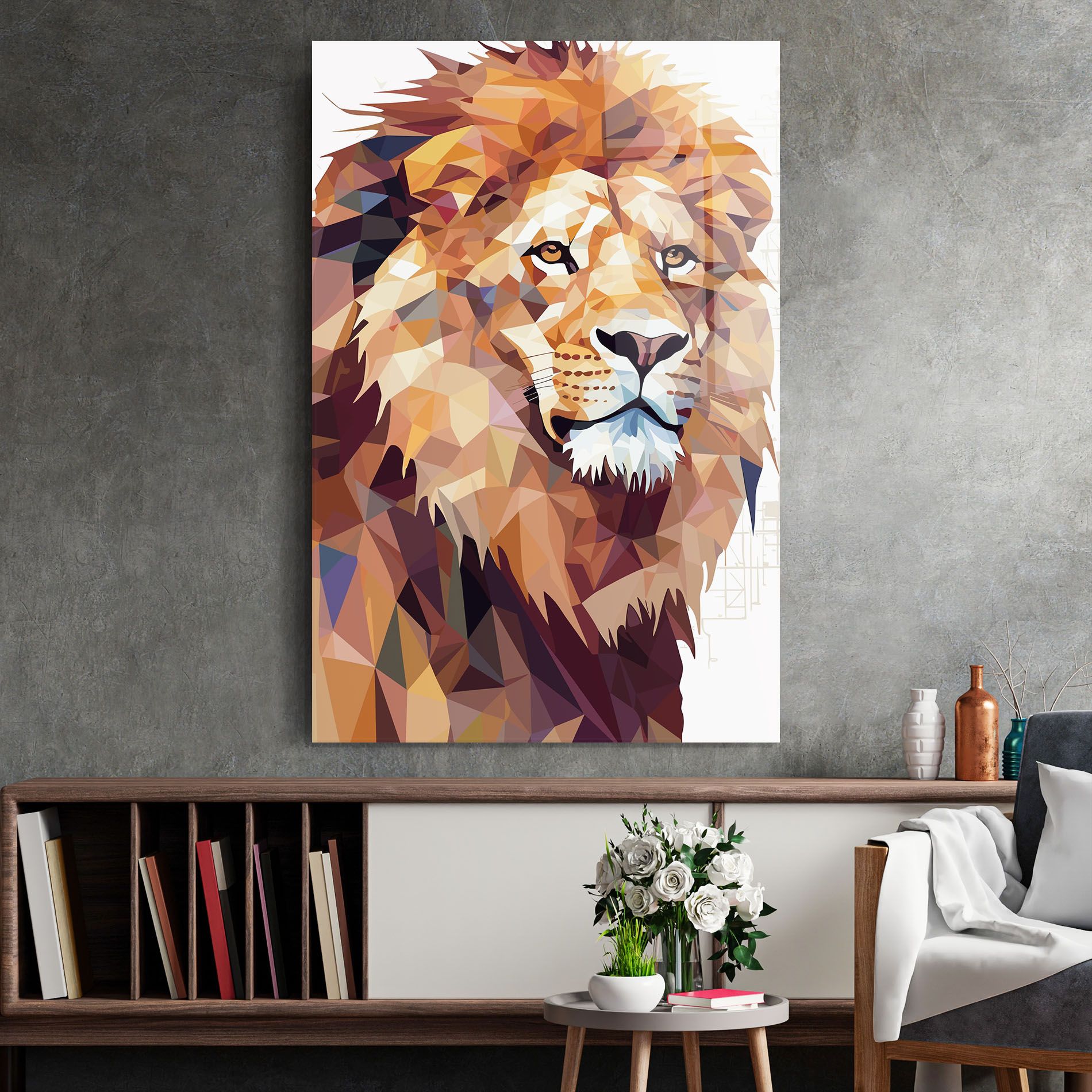 Artistic Lion Head mockup 2