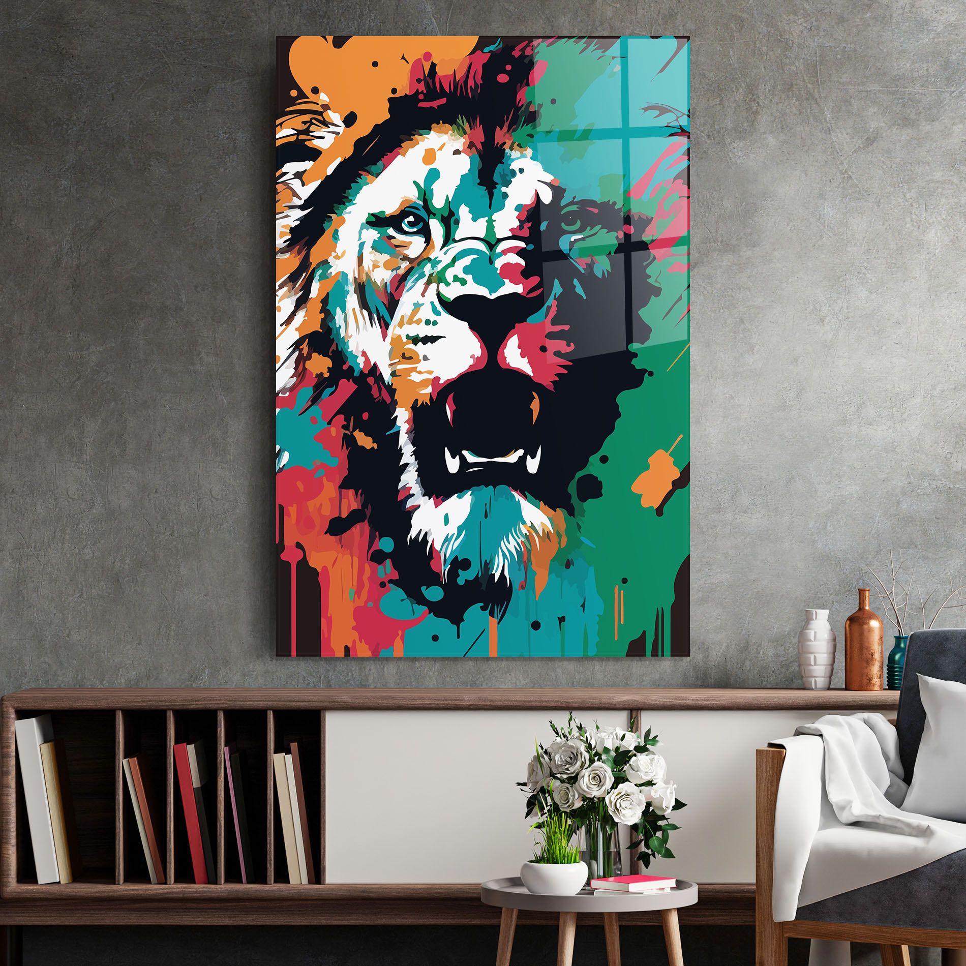 Blue Green Lion mockup 2