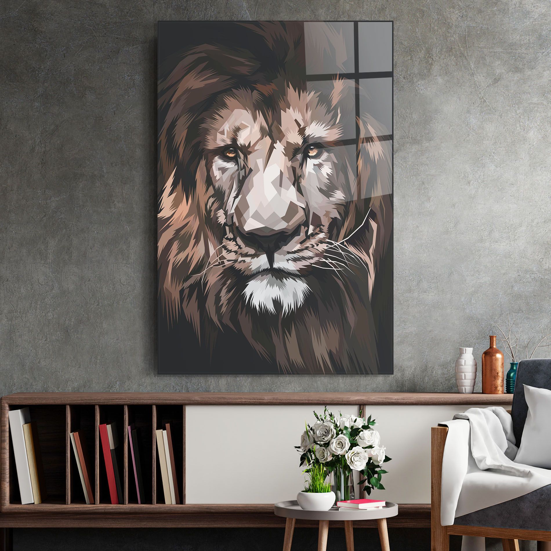 Lion Art Close Up mockup 2