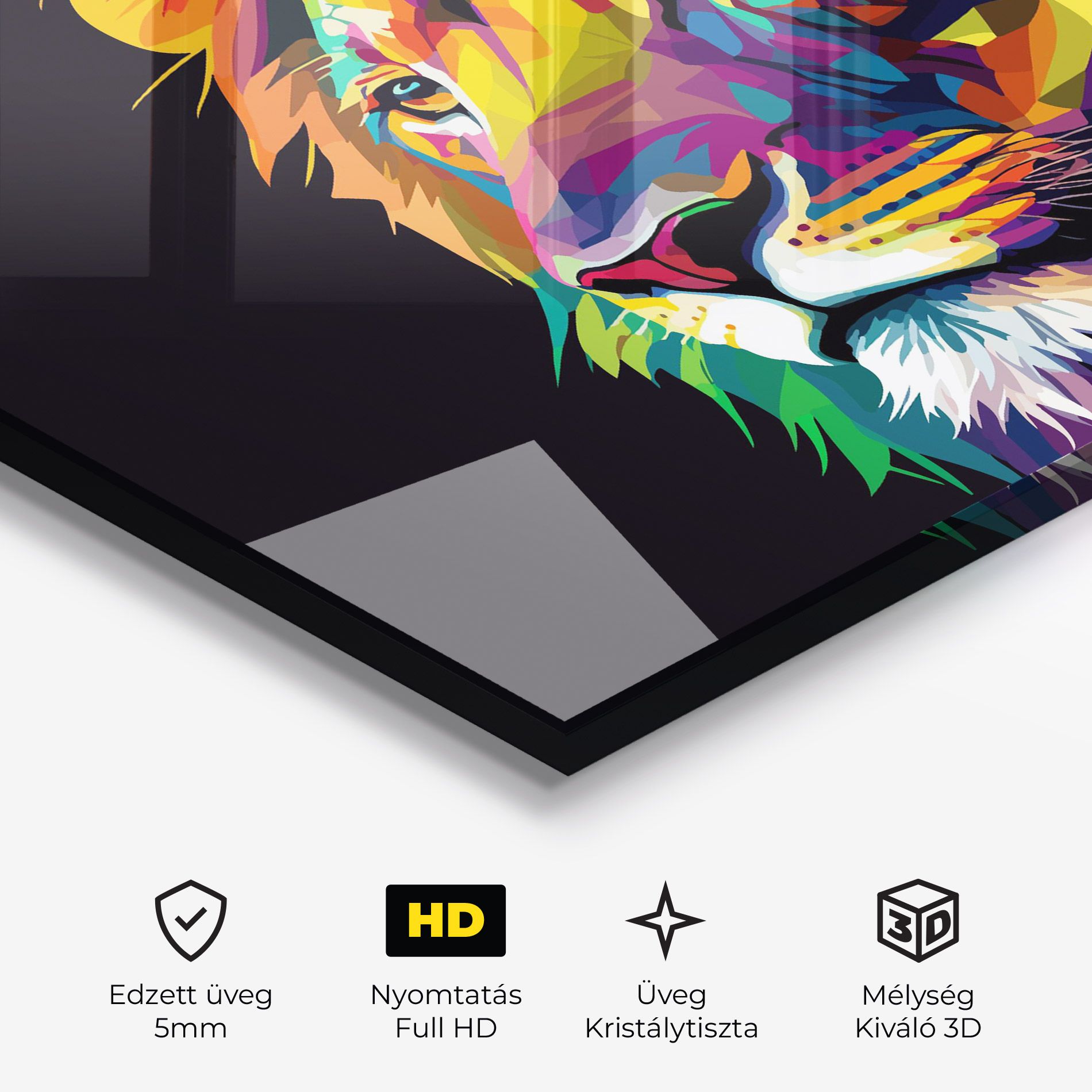 Colorful Lion mockup 3