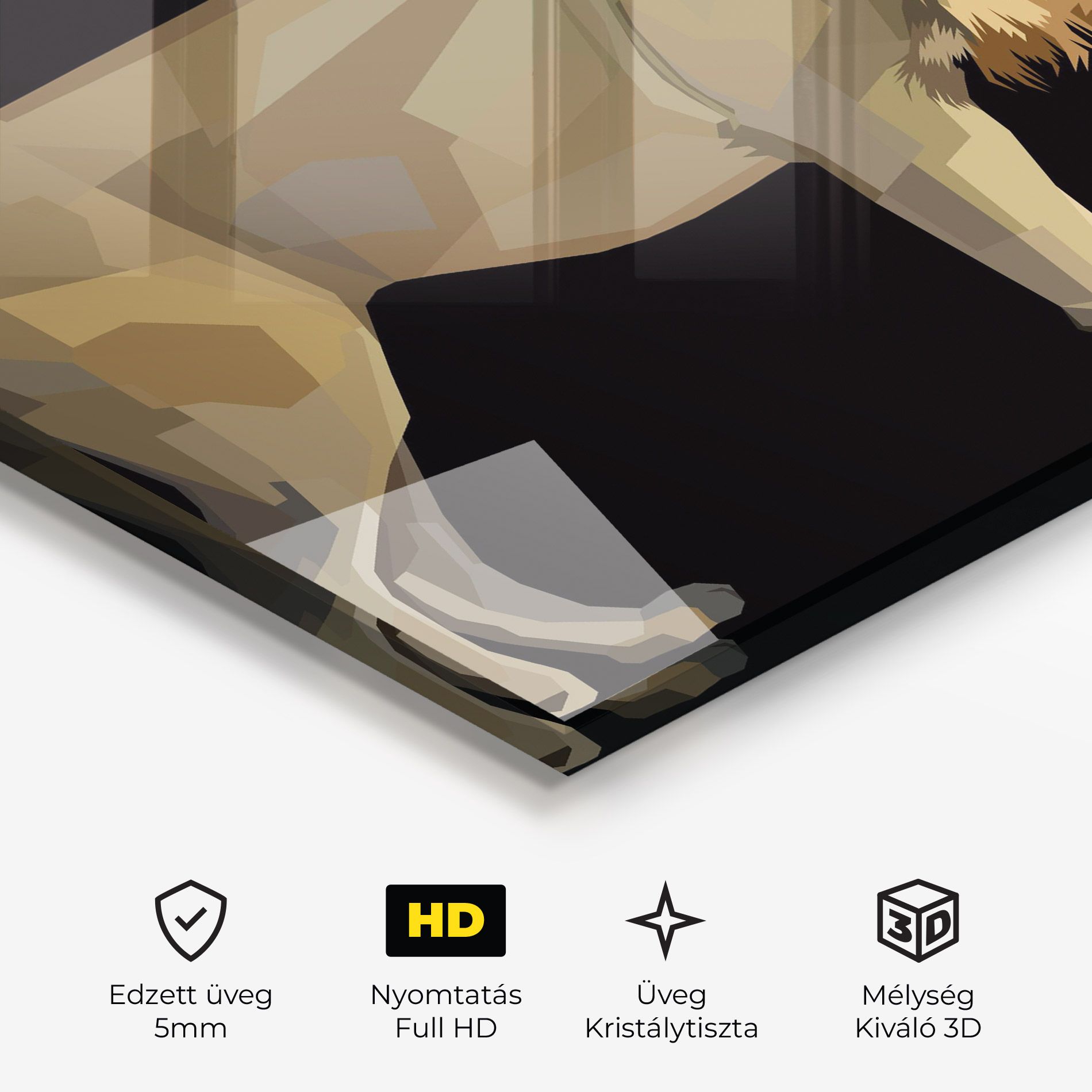 Lion Art On Black mockup 3