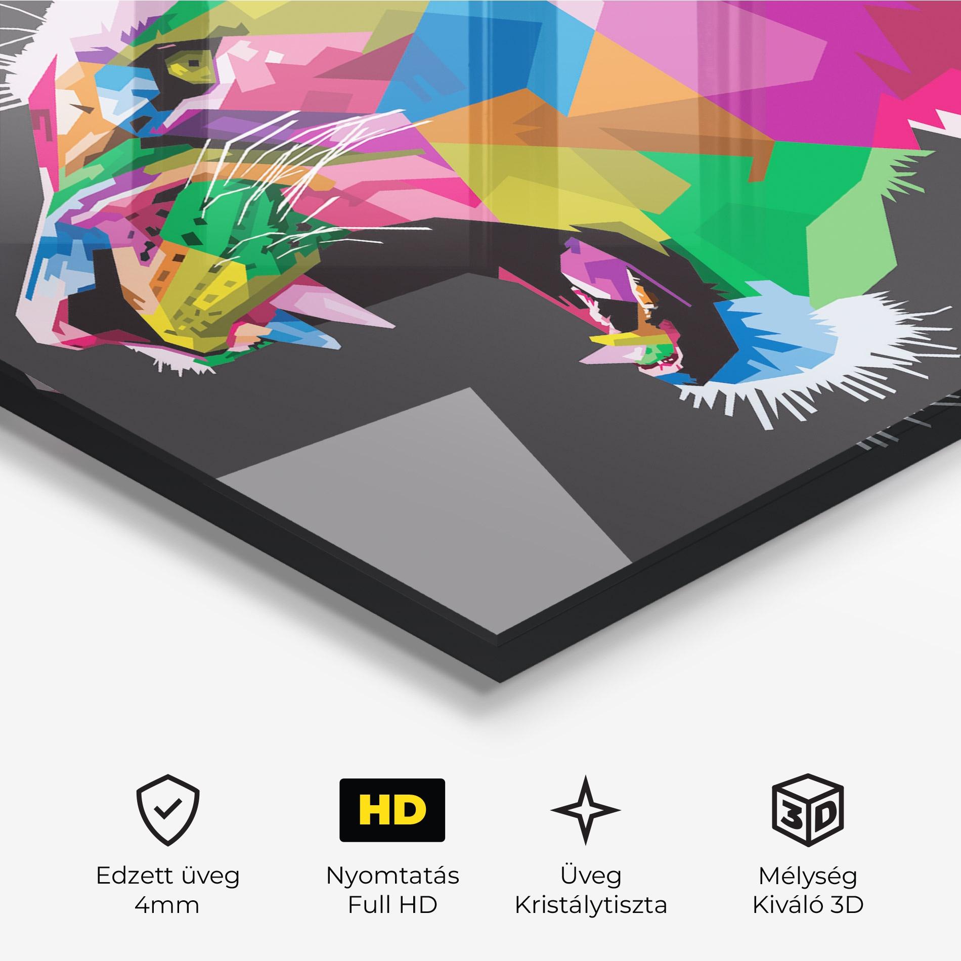 Üvegkép Female Lion Head mockup 3