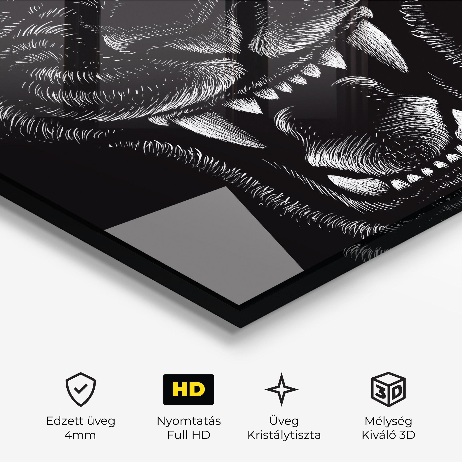 Üvegkép Lion Bite mockup 3
