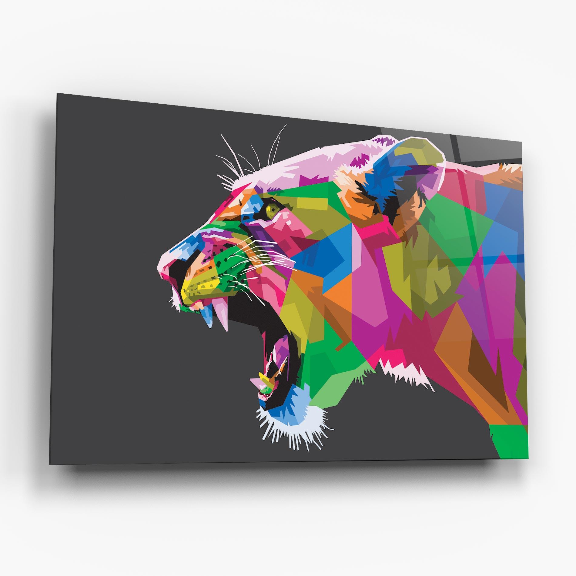 Üvegkép Female Lion Head mockup 6