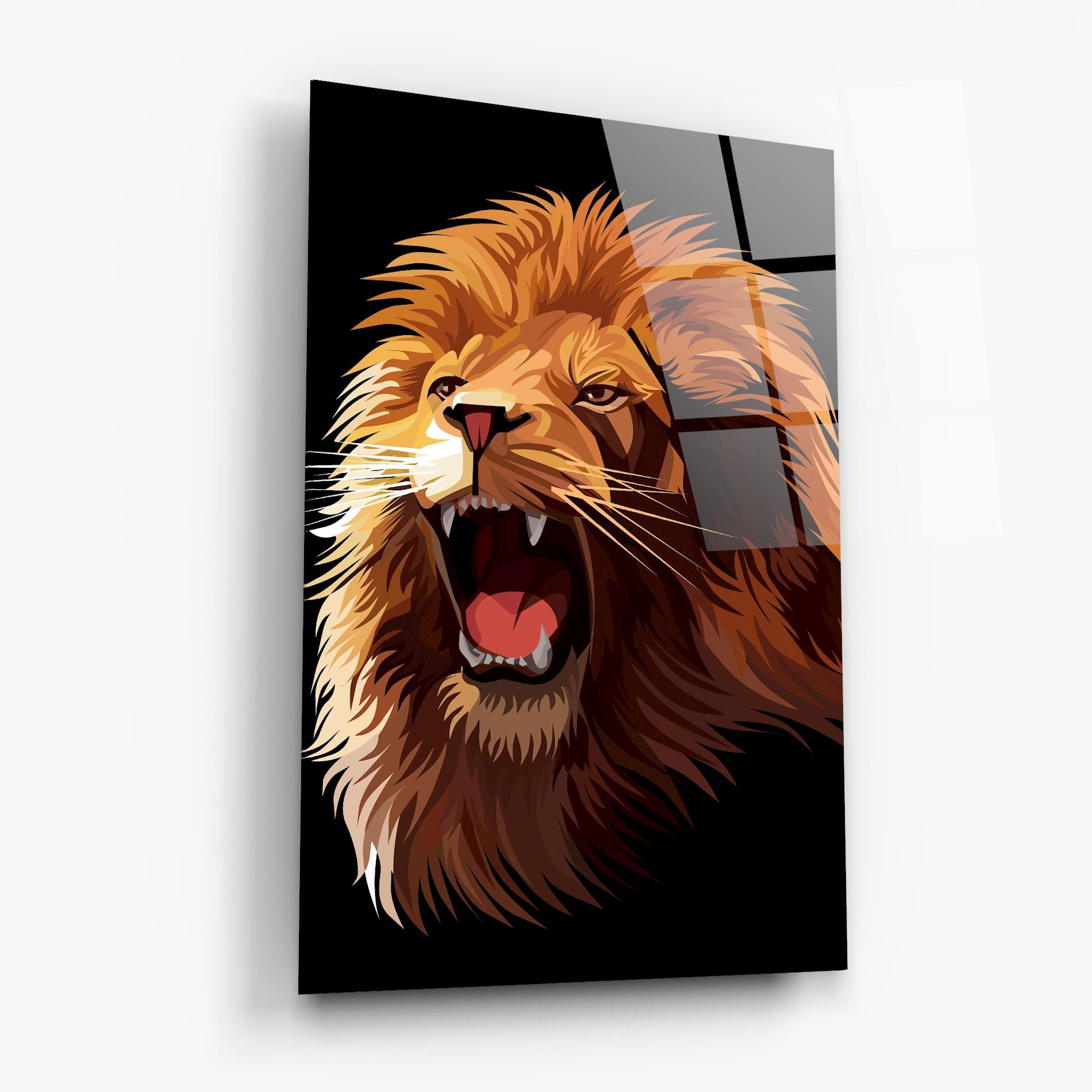 Angry Lion Head mockup 6