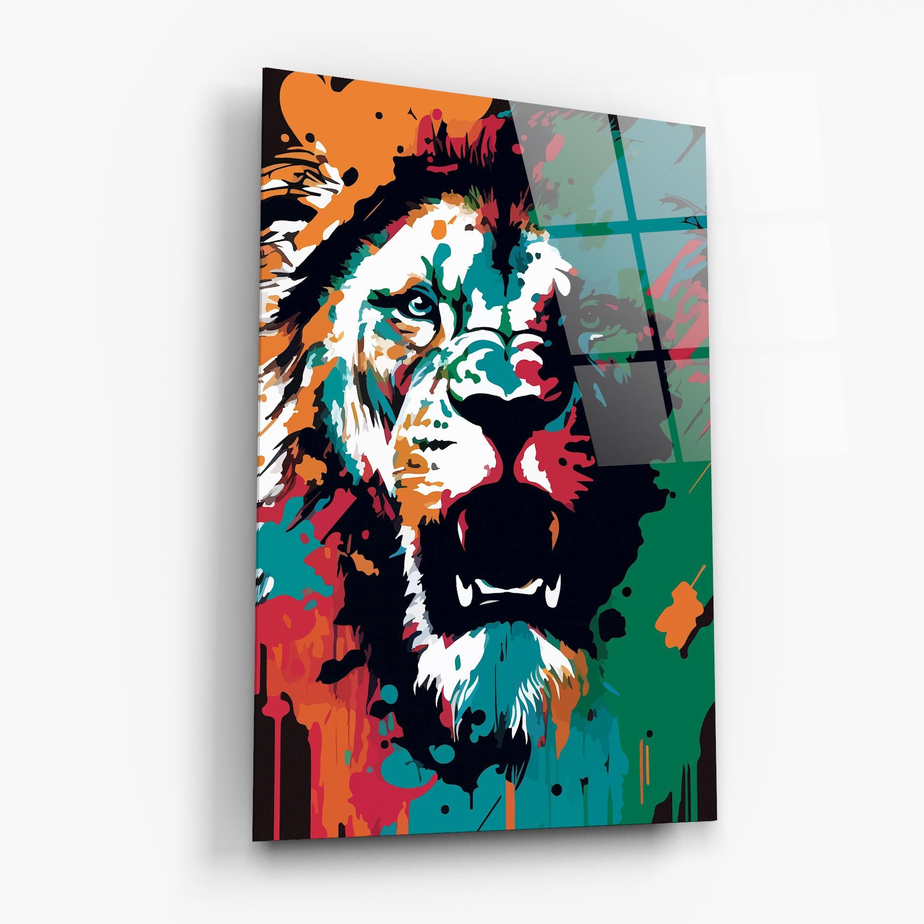 Blue Green Lion mockup 6