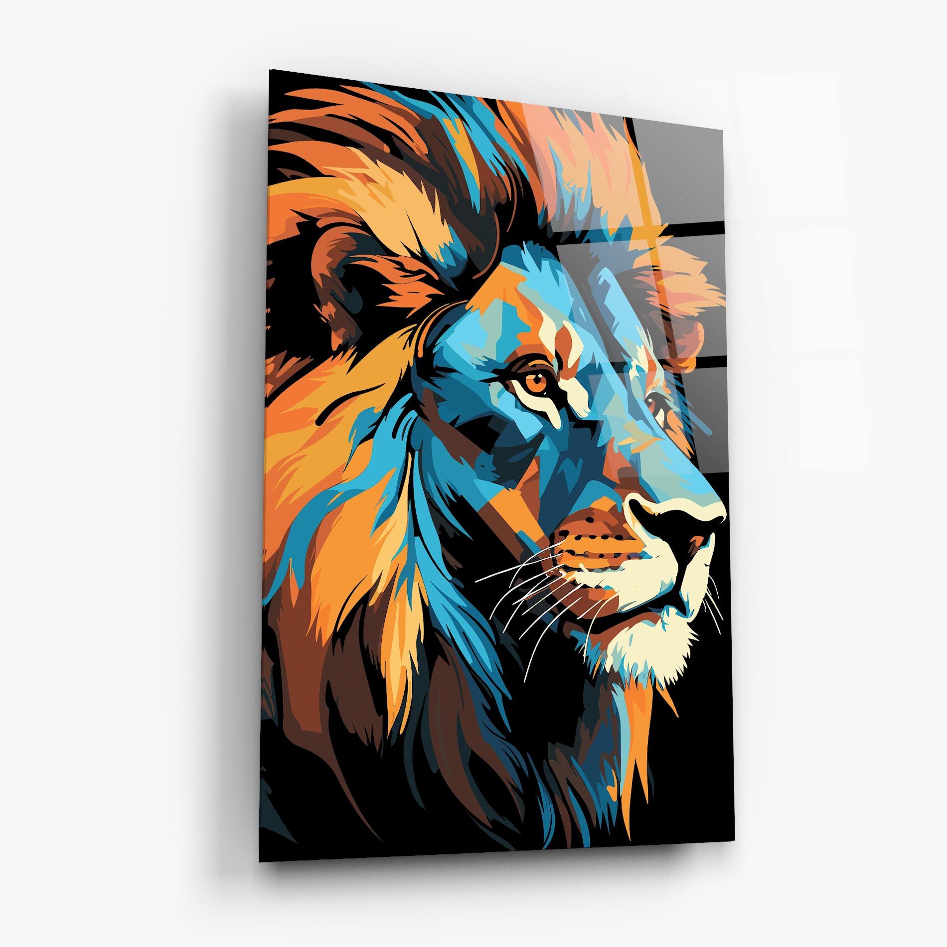 Blue Yellow Lion mockup 6