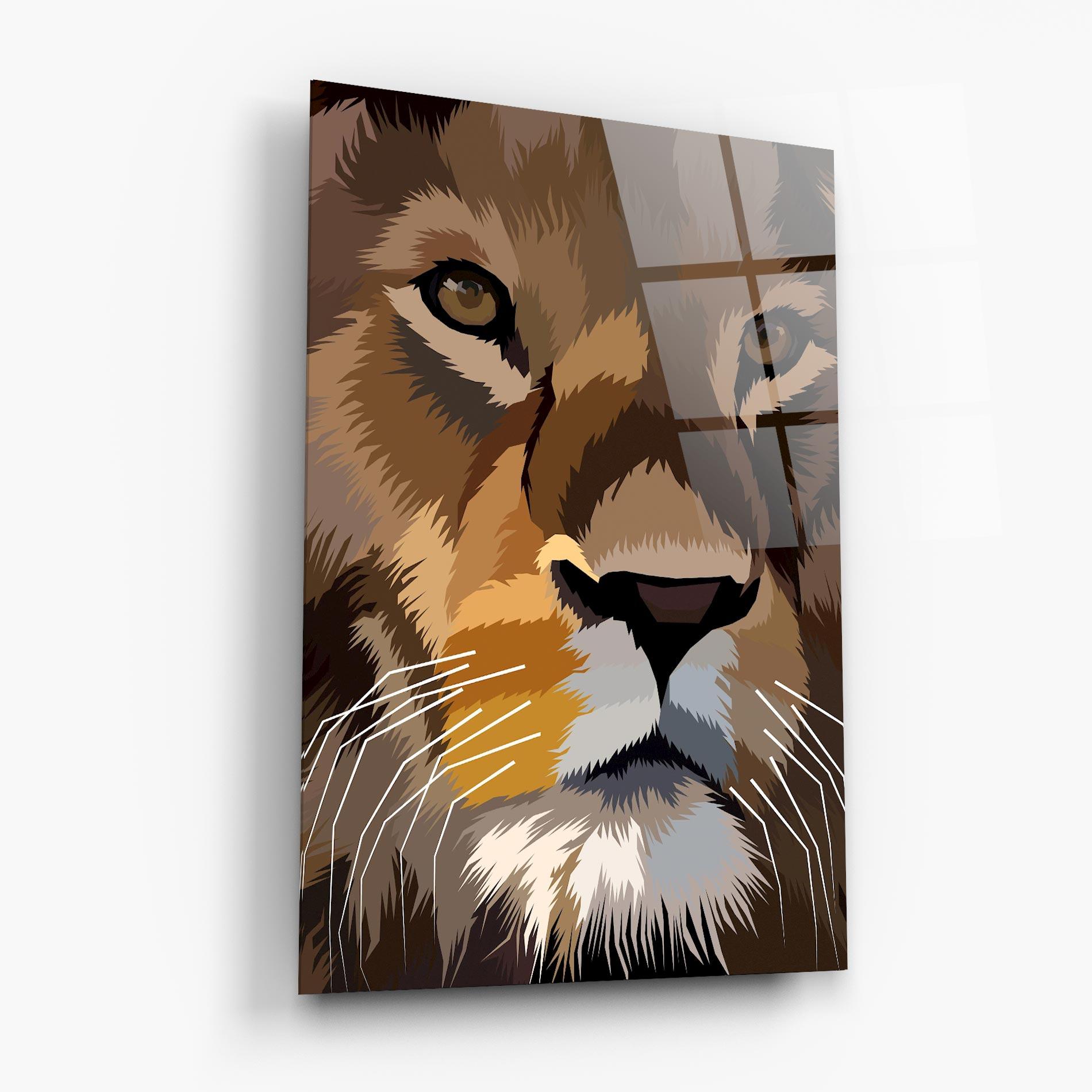 Üvegkép Cute Lion Art mockup 6