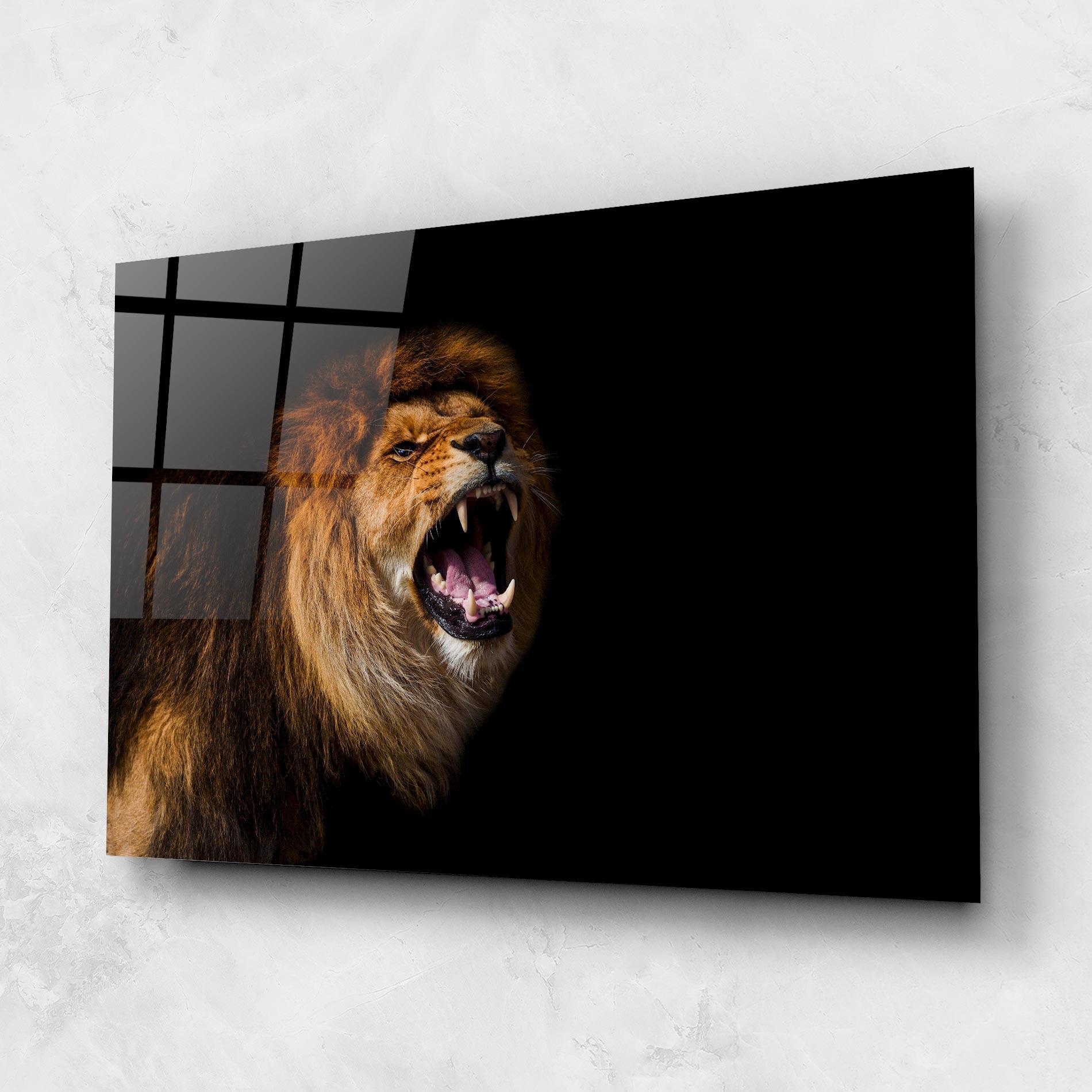 Üvegkép Beautiful Lion Portrait mockup 1