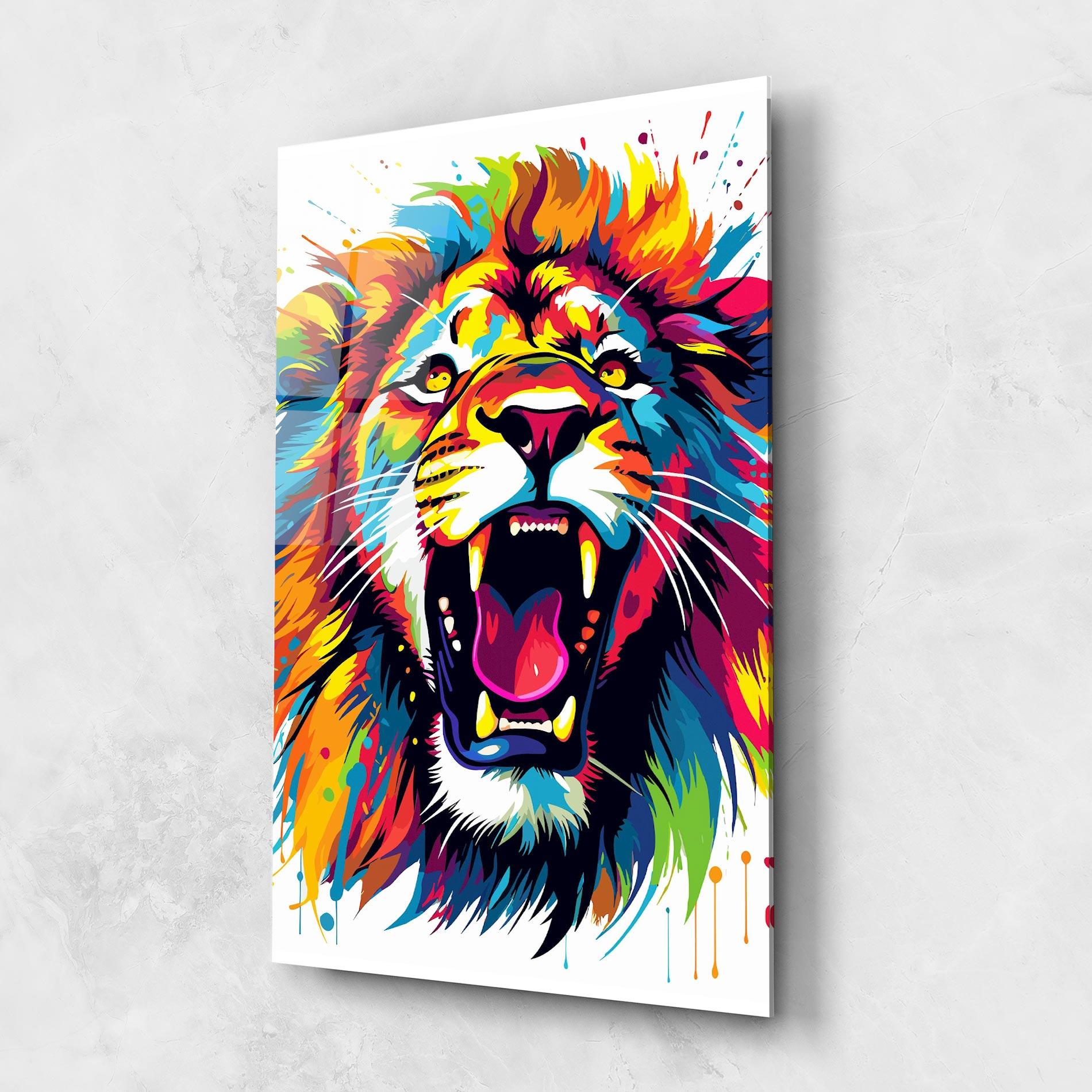 Üvegkép Angry Lion Mix mockup 1