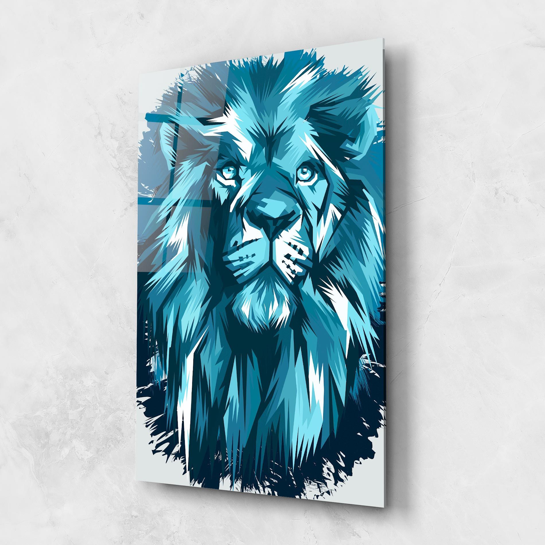 Blue Lion Head mockup 1