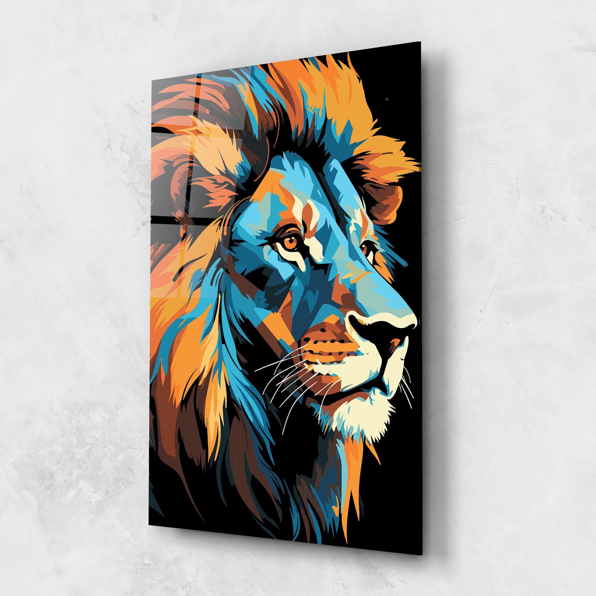 Blue Yellow Lion mockup 1