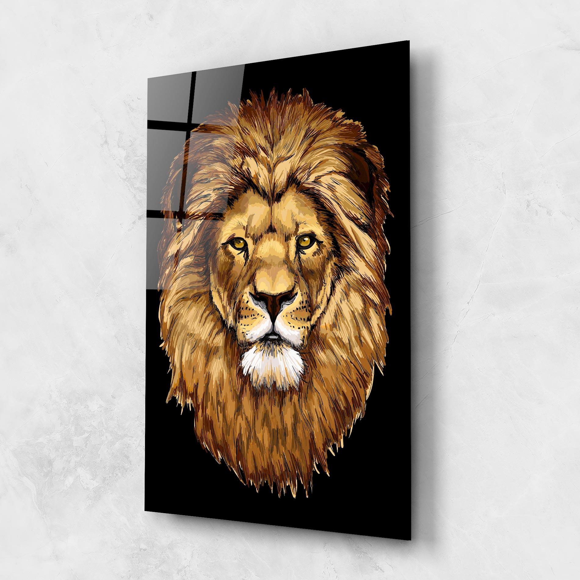 Üvegkép Lion Head mockup 1
