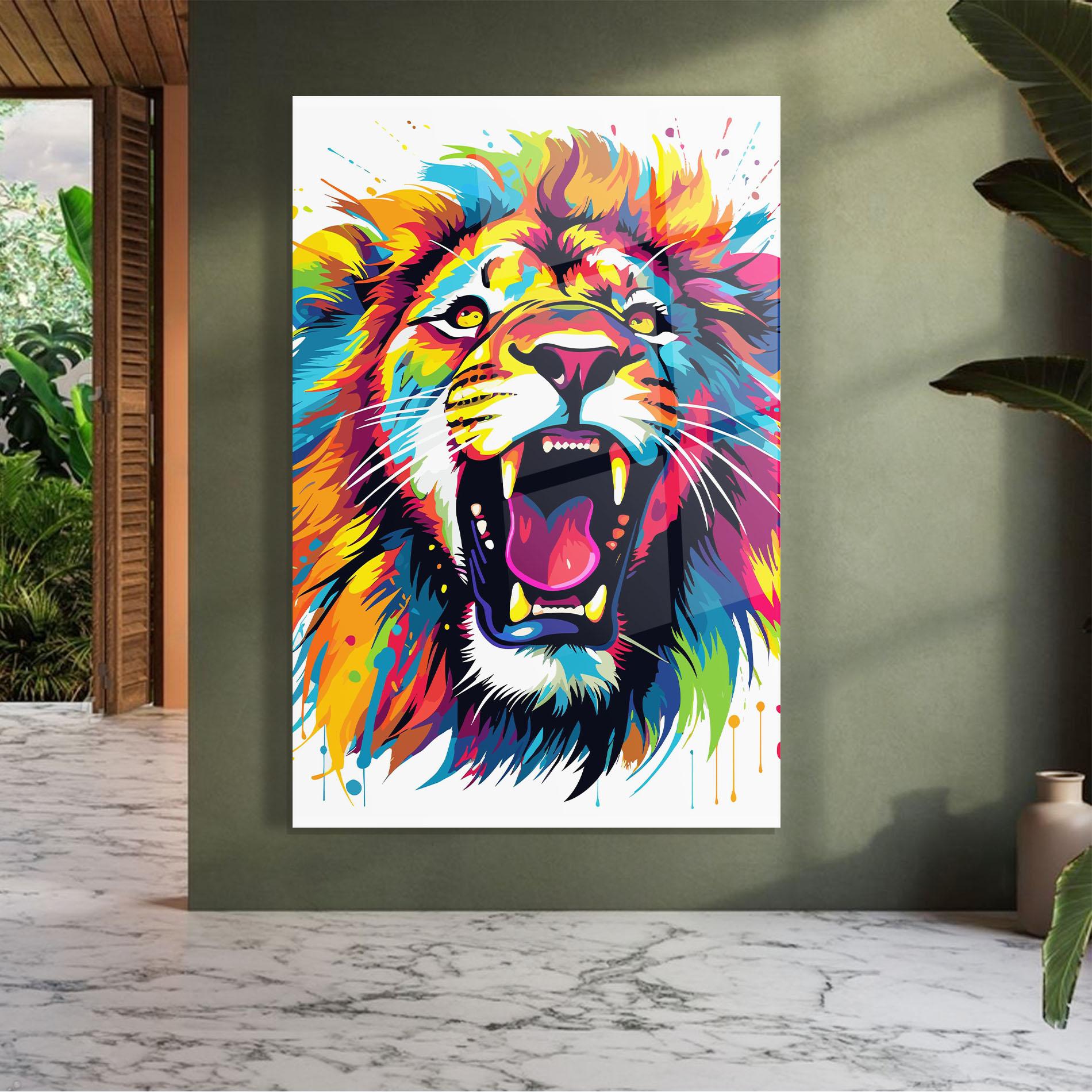Üvegkép Angry Lion Mix mockup 7