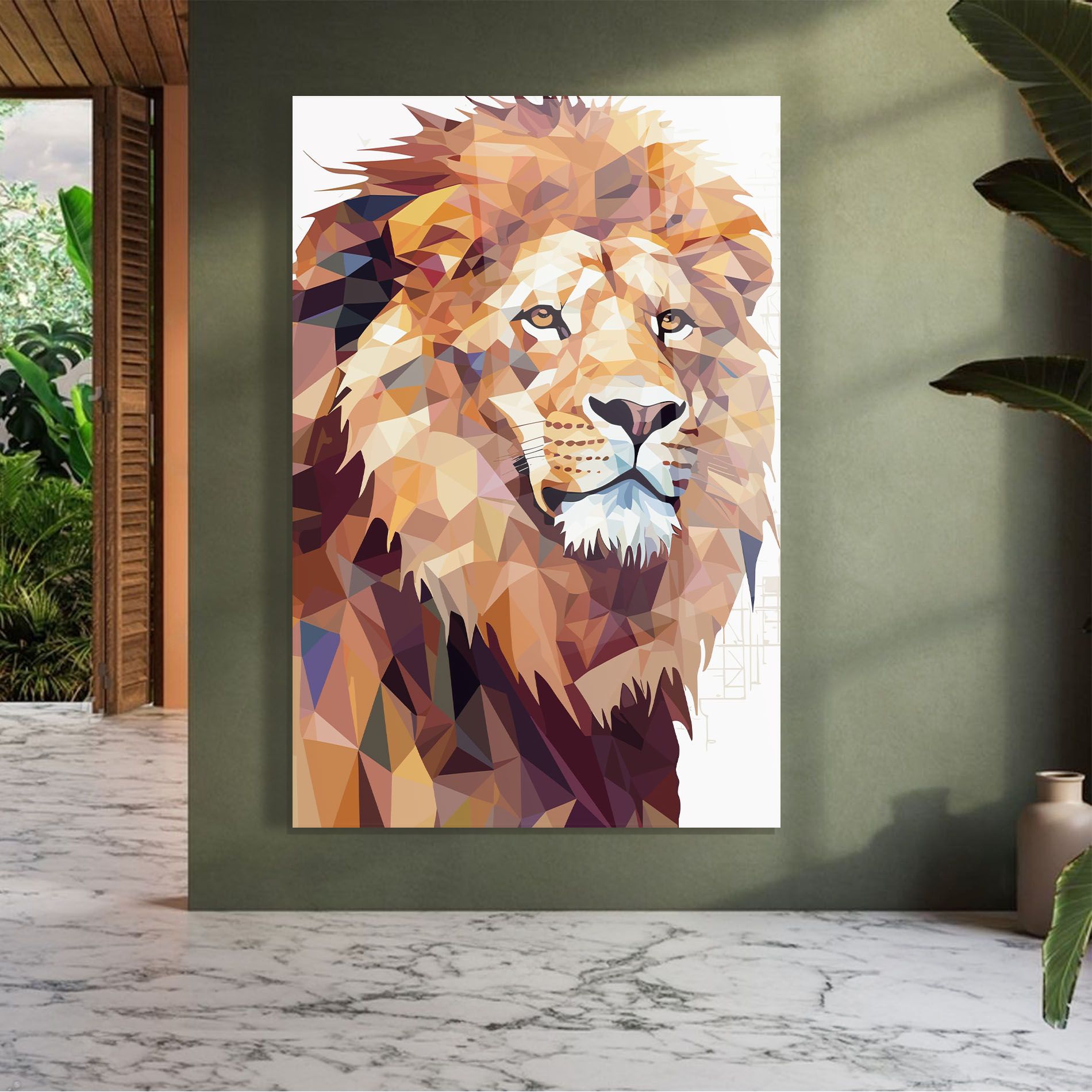 Artistic Lion Head mockup 7
