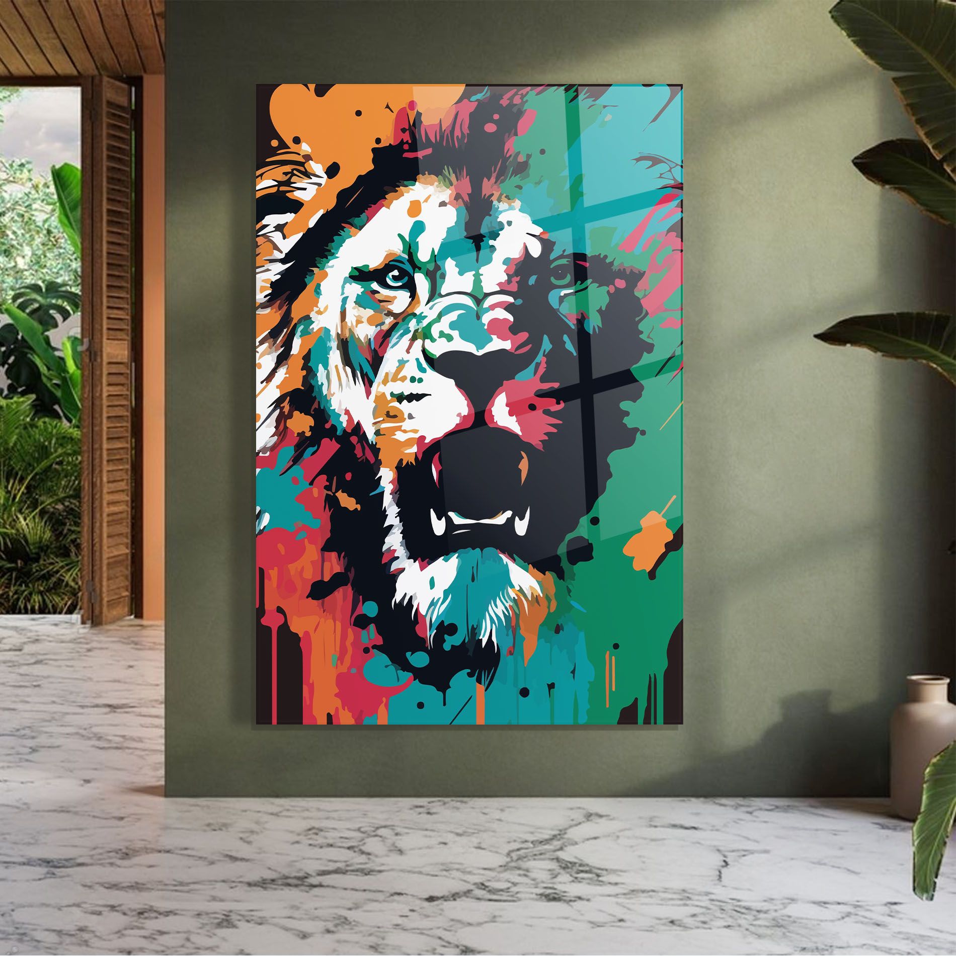 Blue Green Lion mockup 7