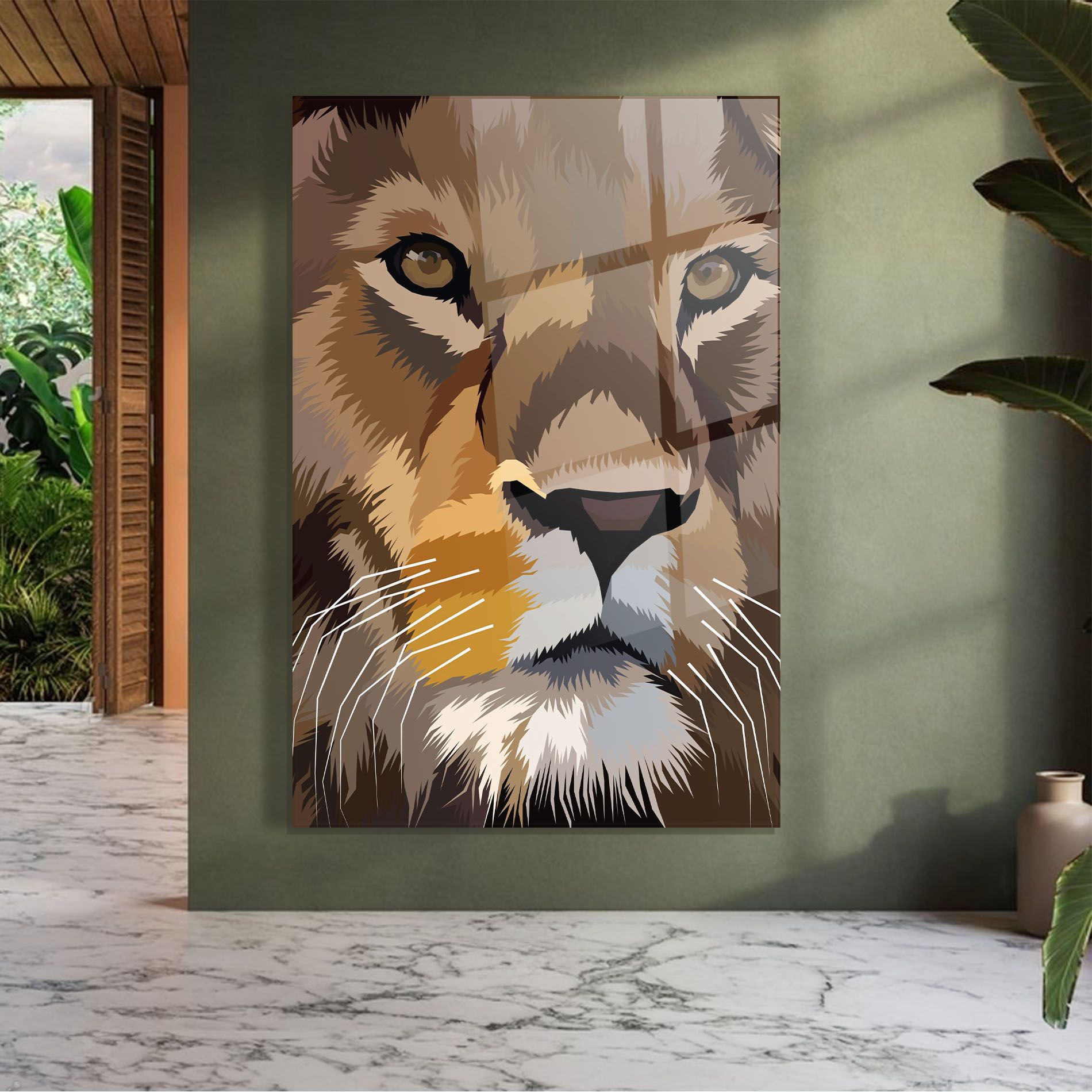 Cute Lion Art mockup 7