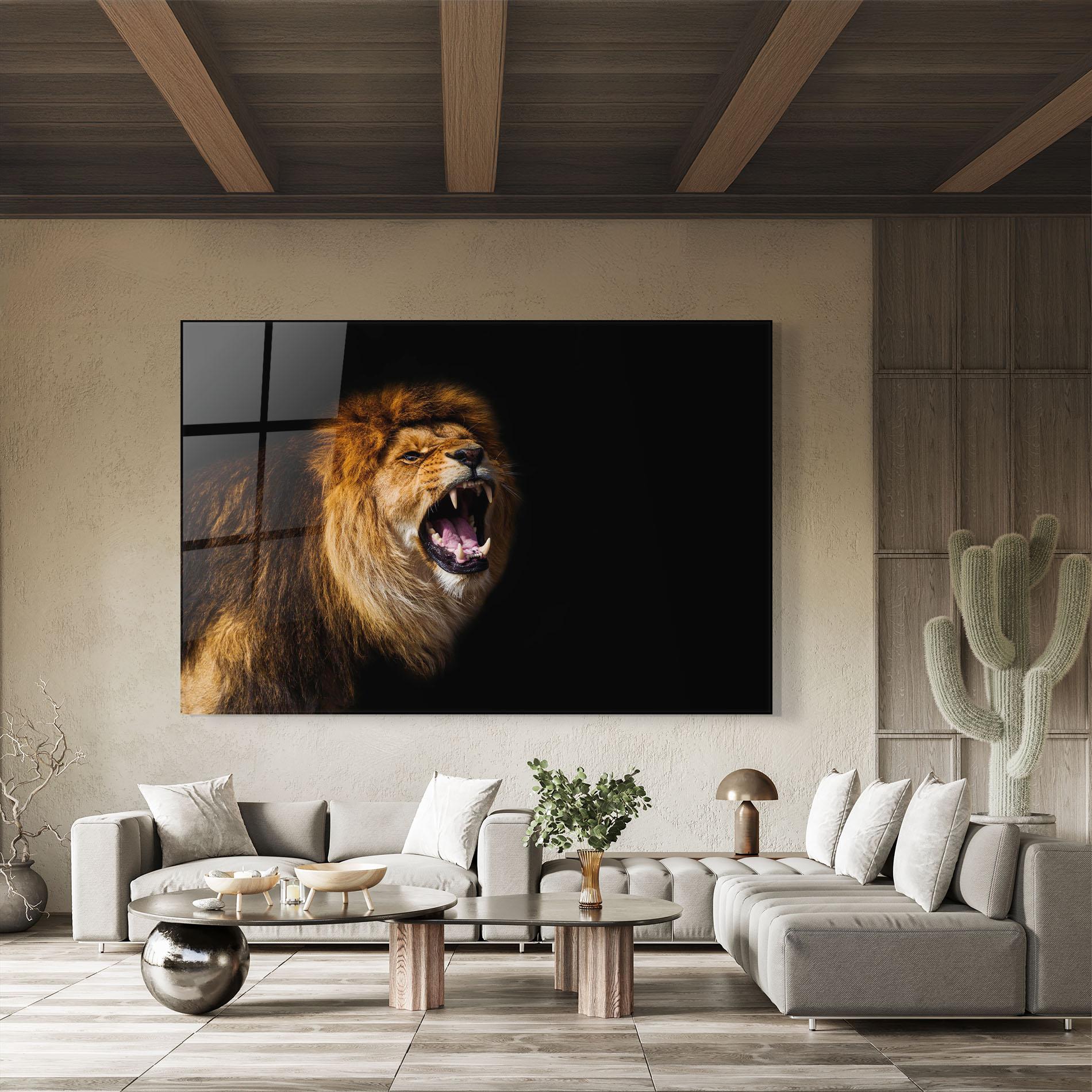 Üvegkép Beautiful Lion Portrait mockup 8
