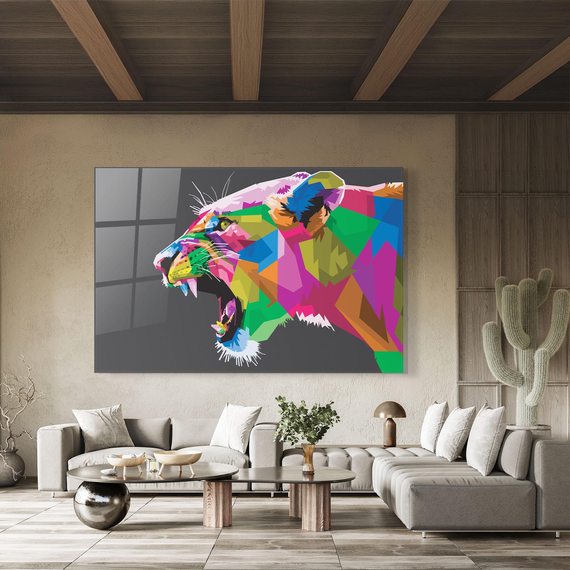 Üvegkép Female Lion Head mockup 8