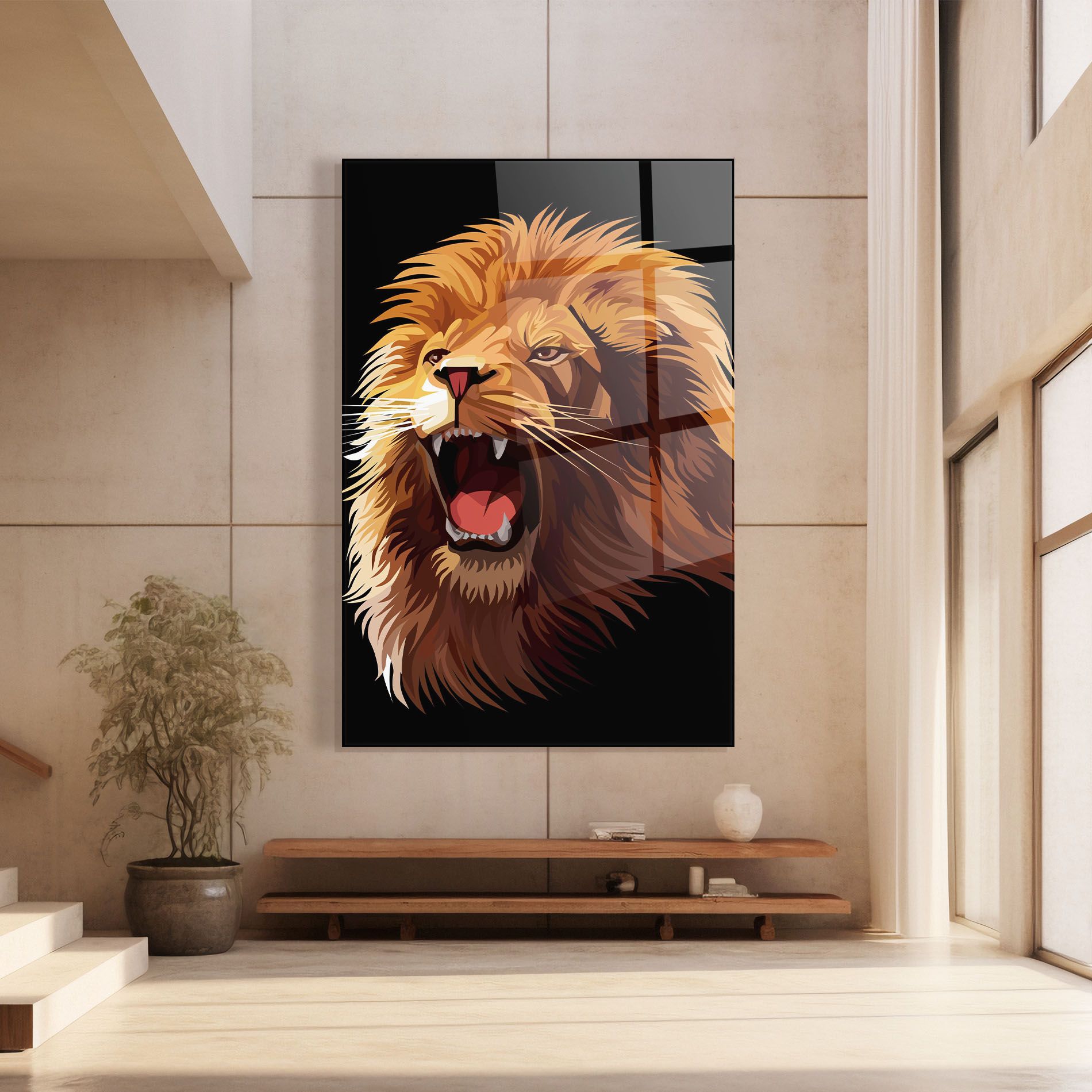 Angry Lion Head mockup 8