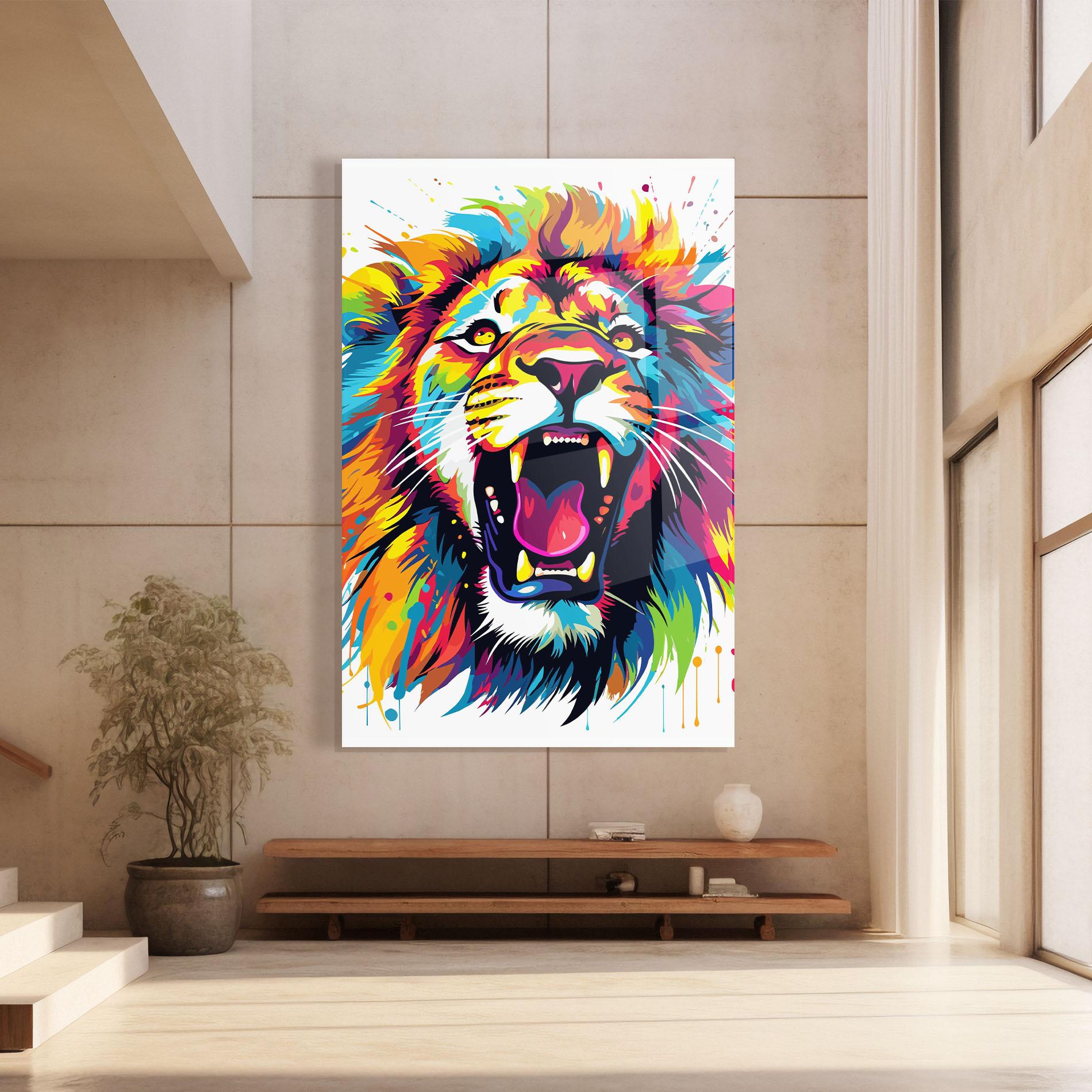 Üvegkép Angry Lion Mix mockup 8