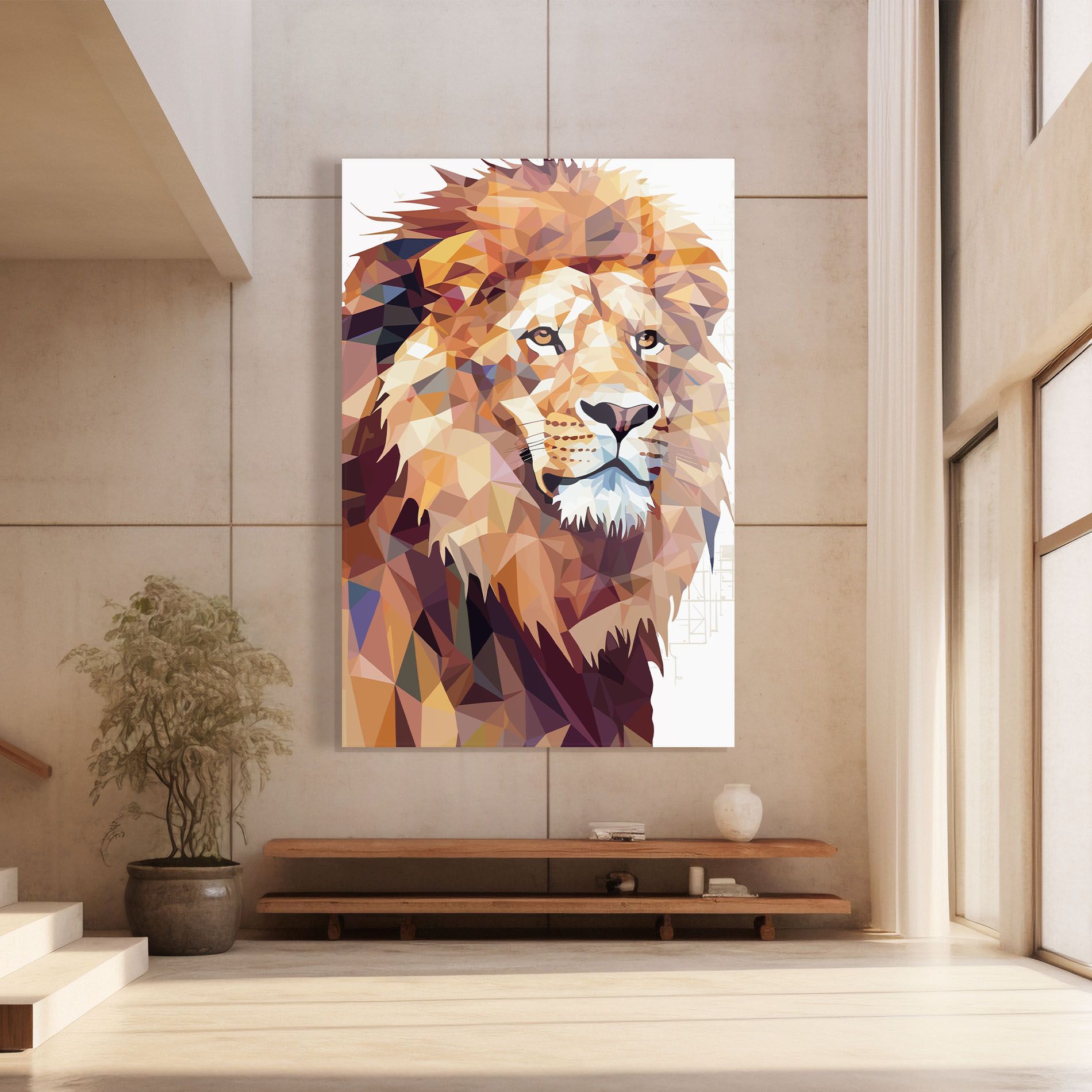 Artistic Lion Head mockup 8