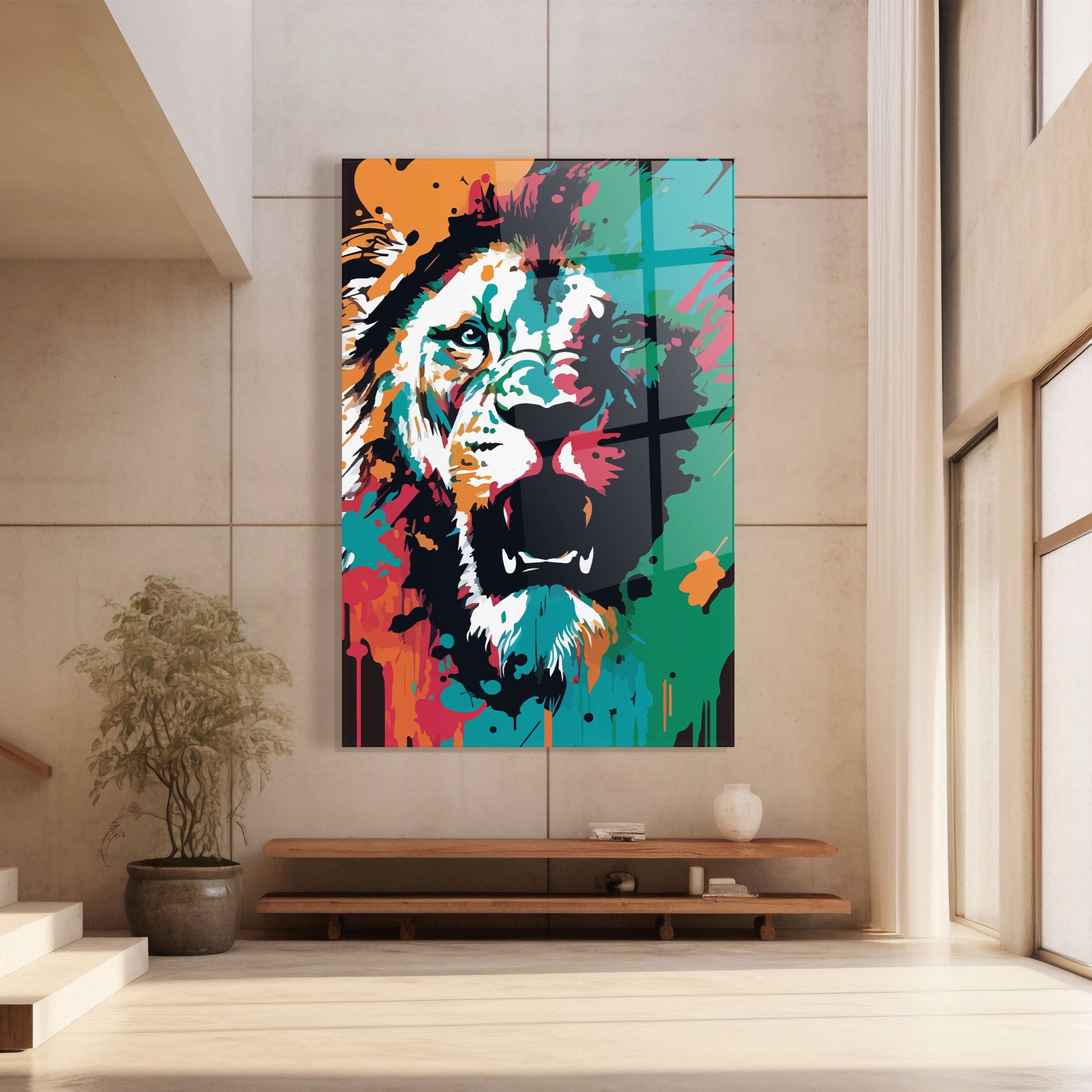 Blue Green Lion mockup 8