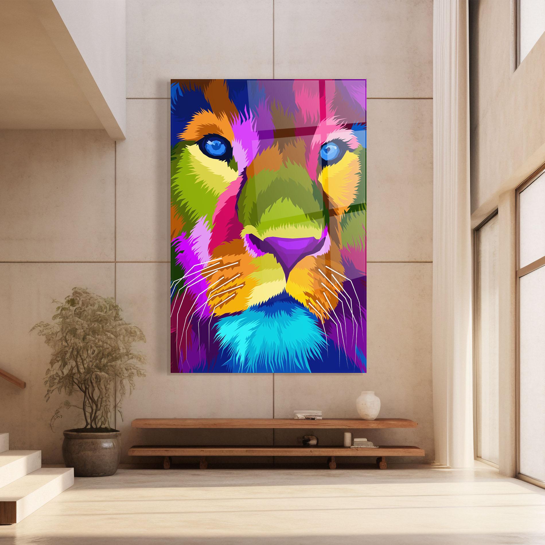 Üvegkép Color Lion Close Up mockup 8
